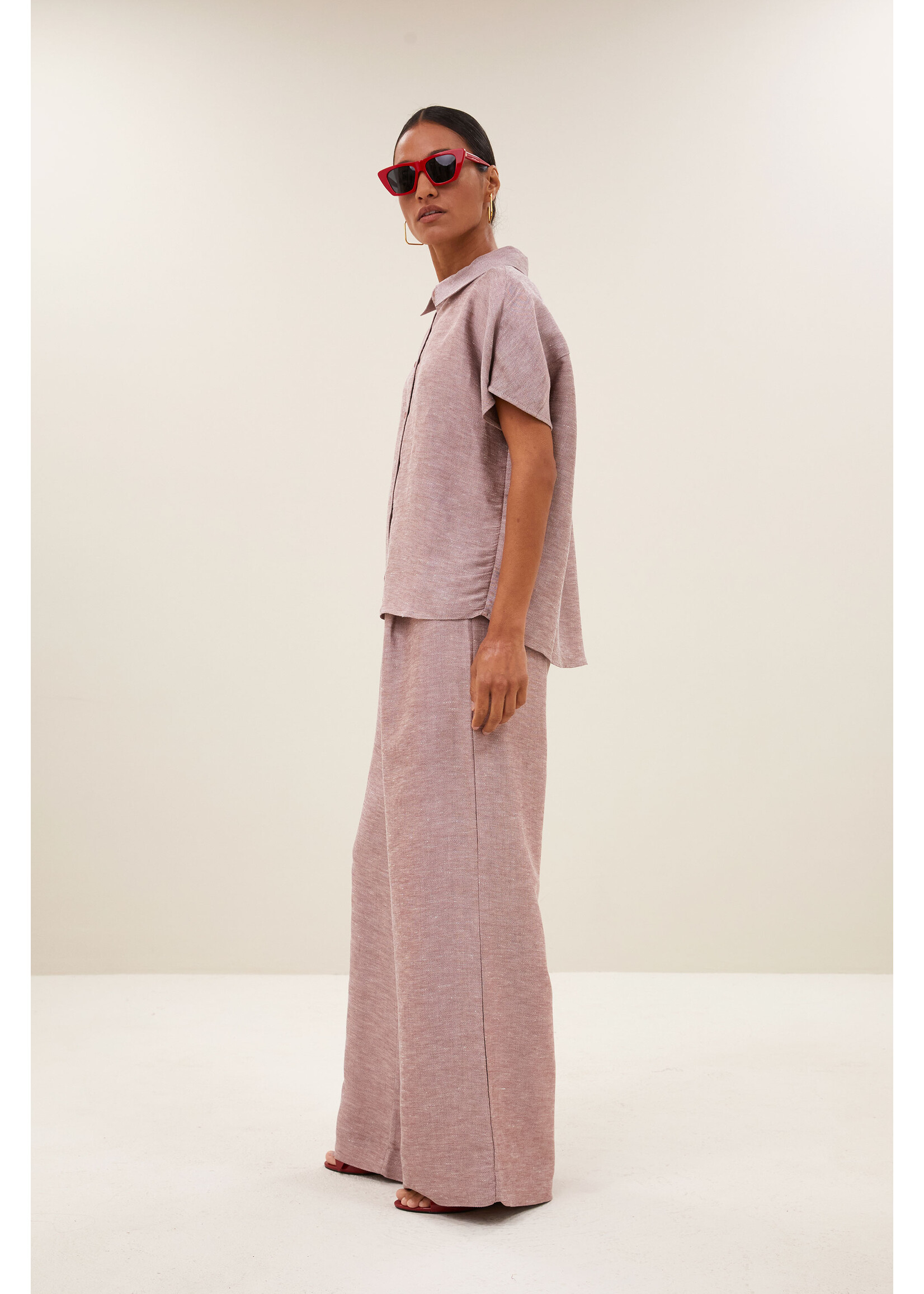 By-Bar By-Bar, celin gloss pants, Mellow rose, Size: