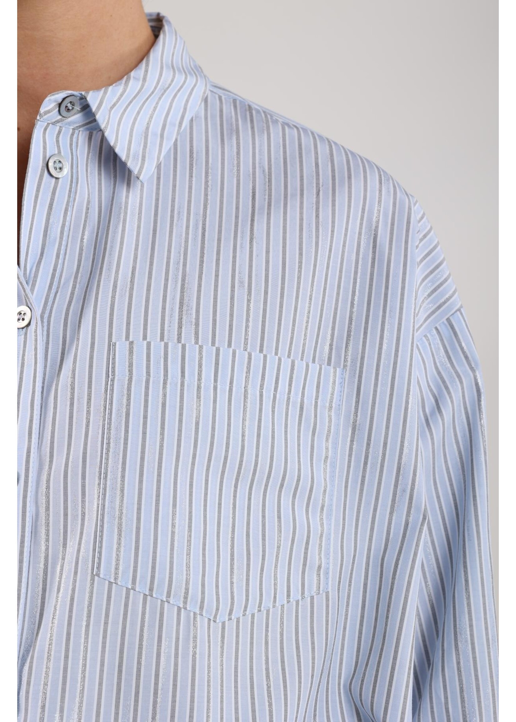 Nukus Nukus, Ariana Blouse Stripe, Cloudy, Size: