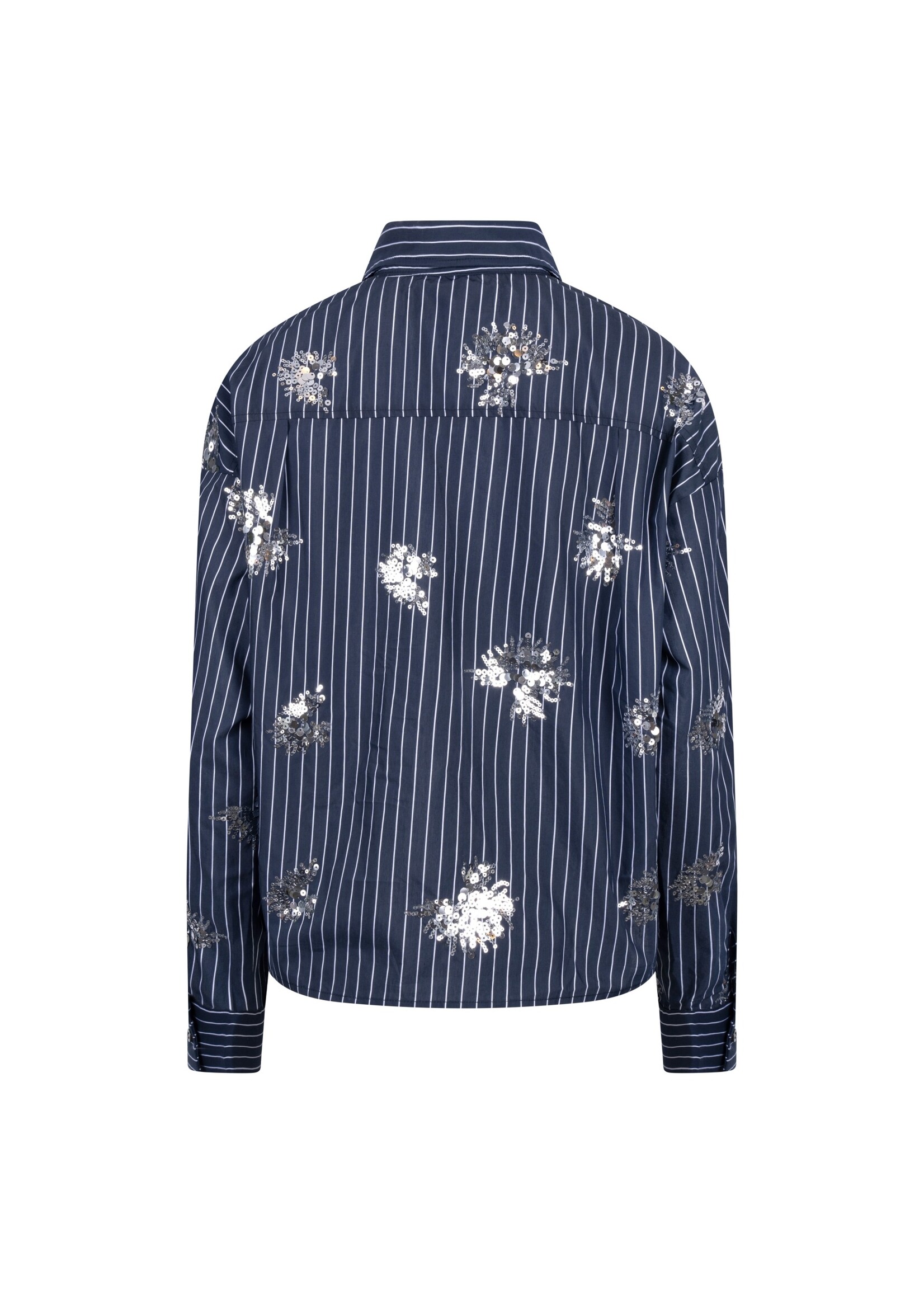 Nukus Nukus, Tessa Blouse Paillet, Navy, Size: