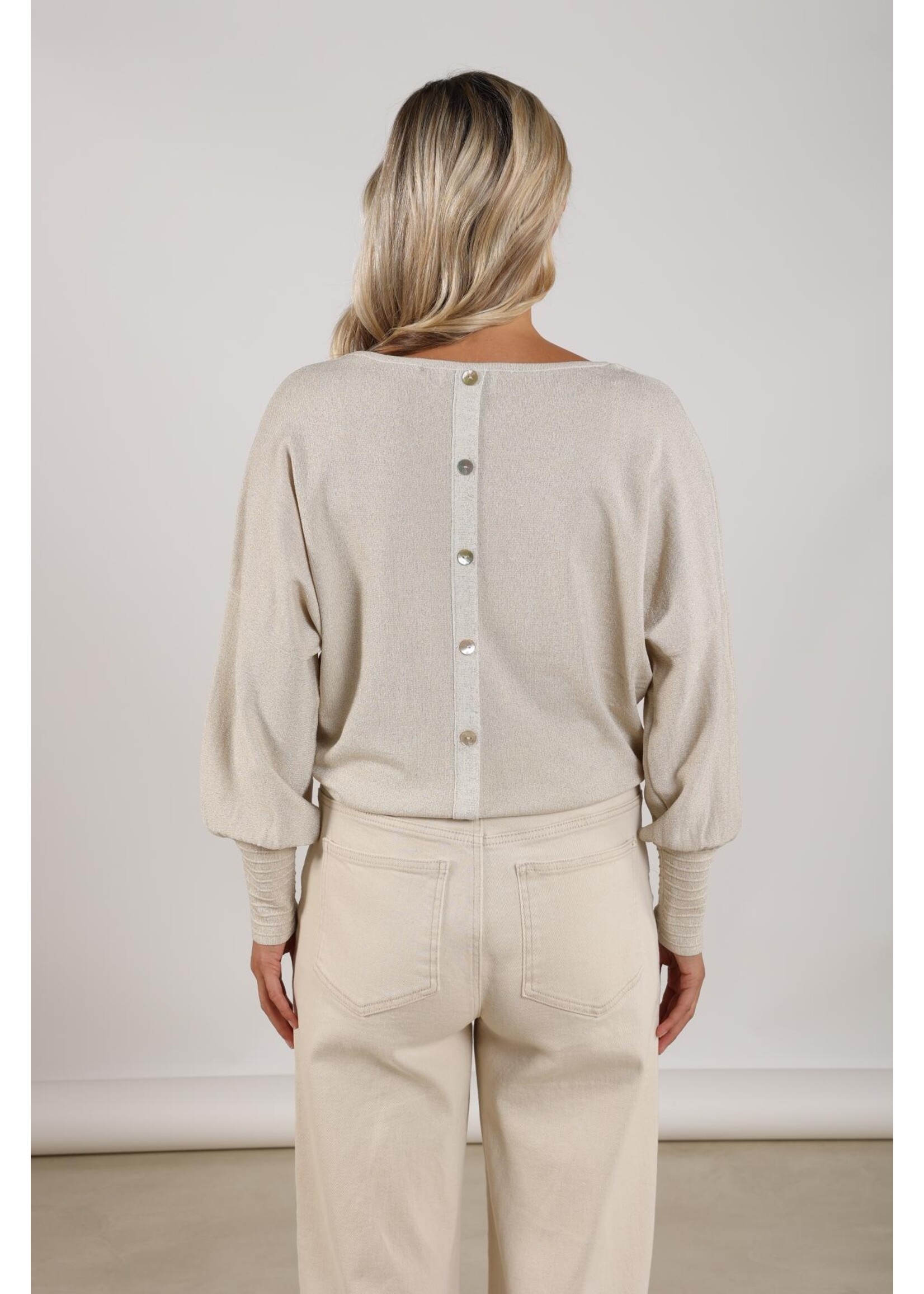 Nukus Nukus, Jorien Pullover Lurex, Sand, size: