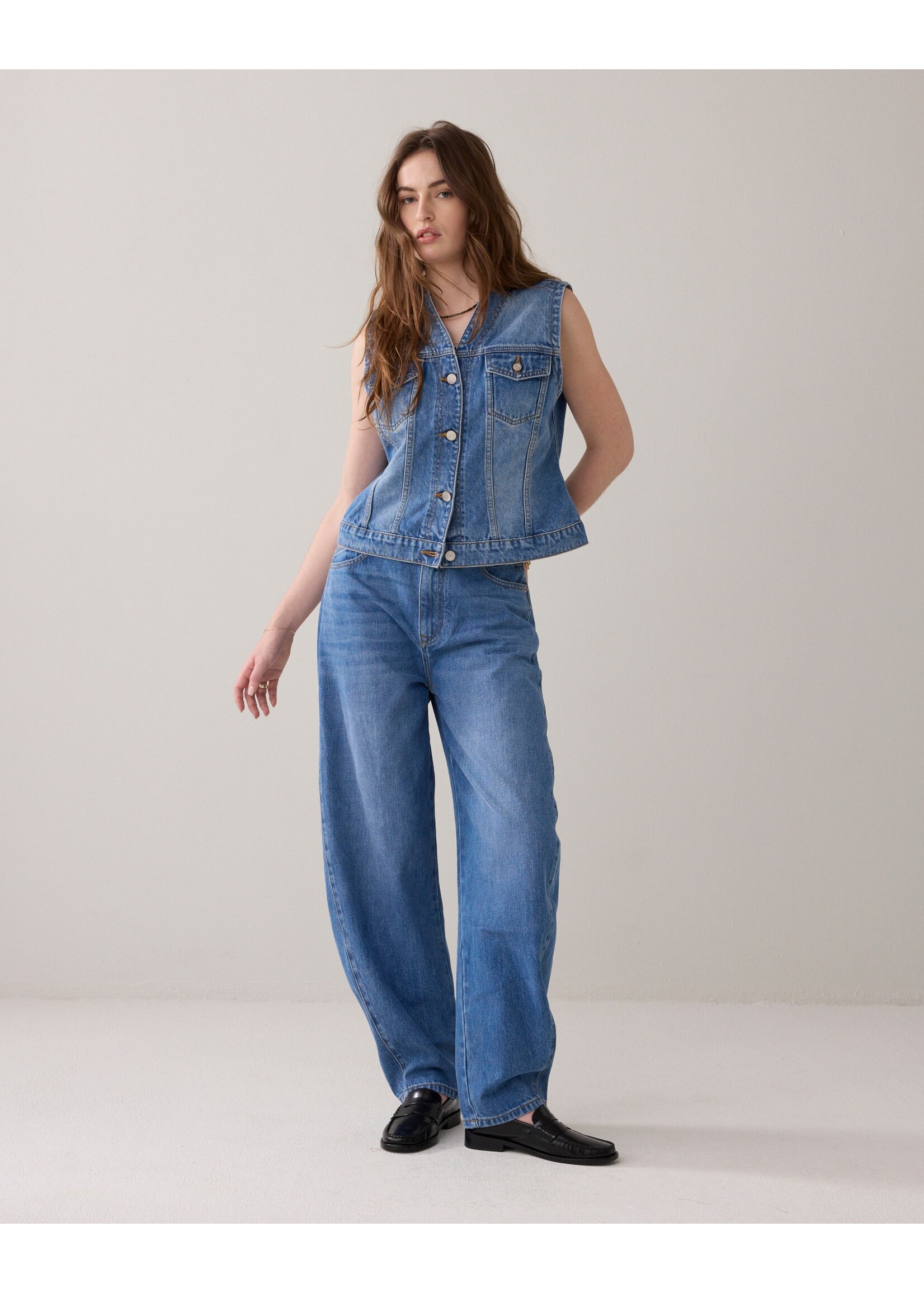 Summum Blue daze, Gilet denim Soft comford twill, Denim, Size: