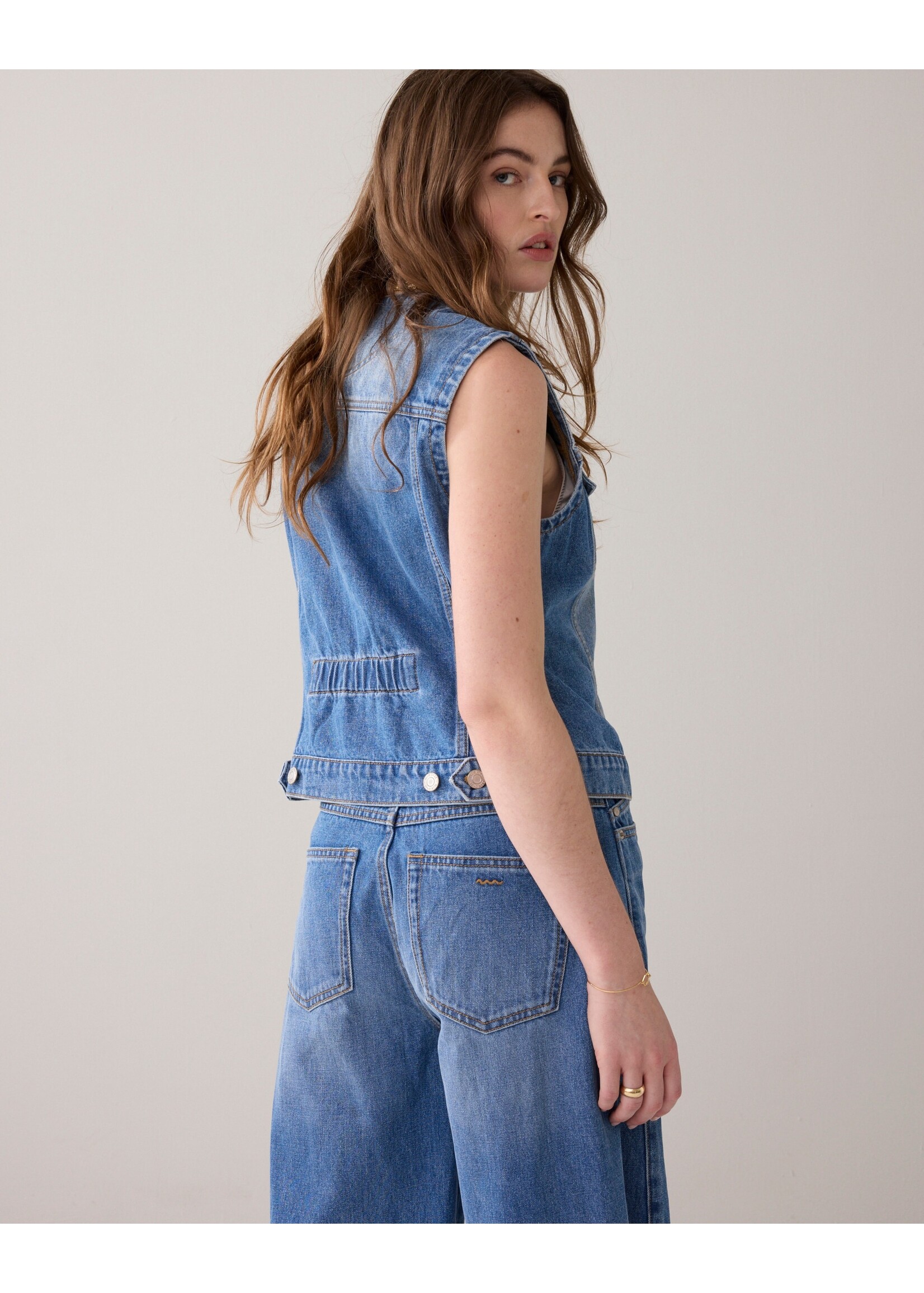 Summum Blue daze, Gilet denim Soft comford twill, Denim, Size: