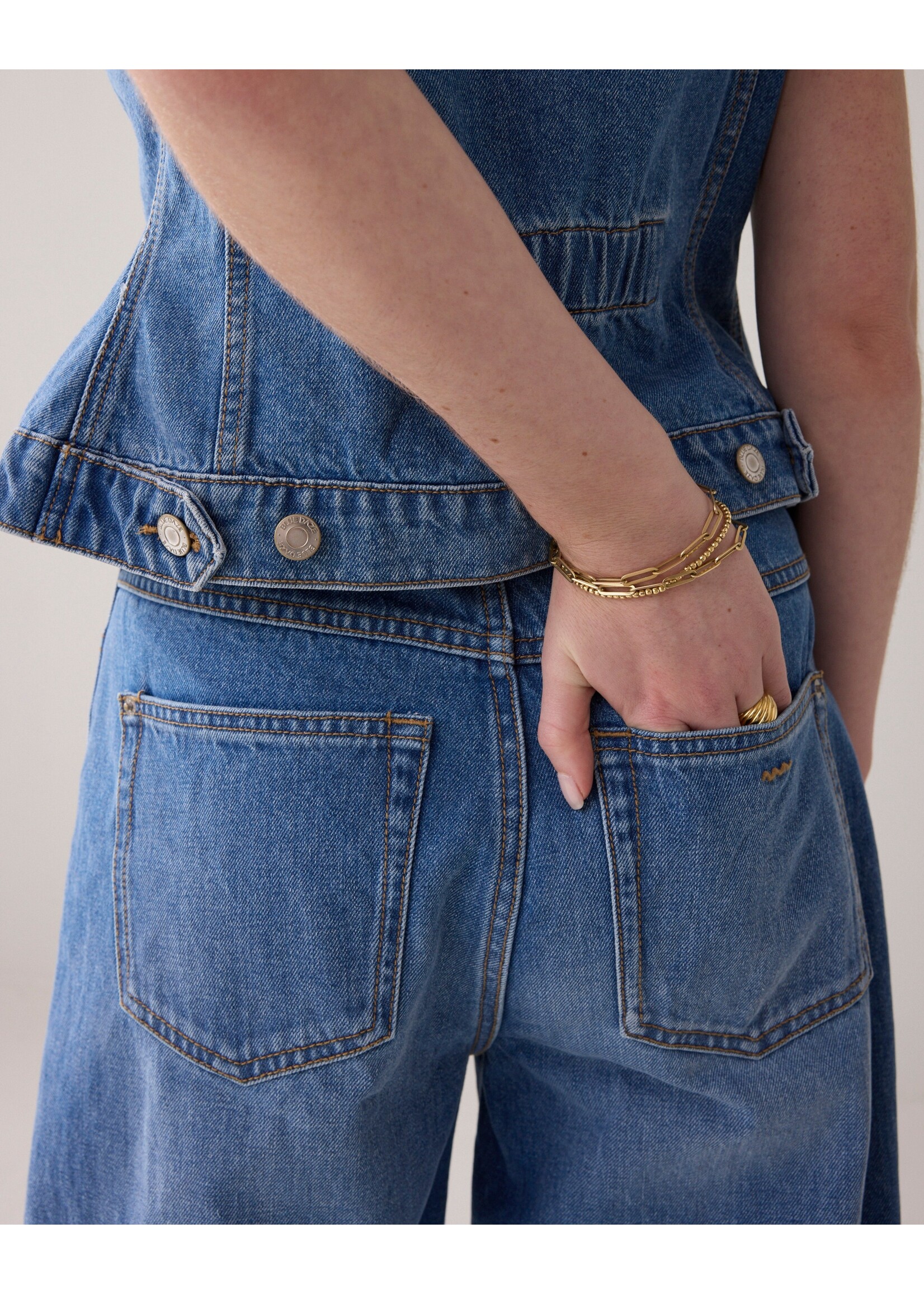 Summum Blue daze, Gilet denim Soft comford twill, Denim, Size: