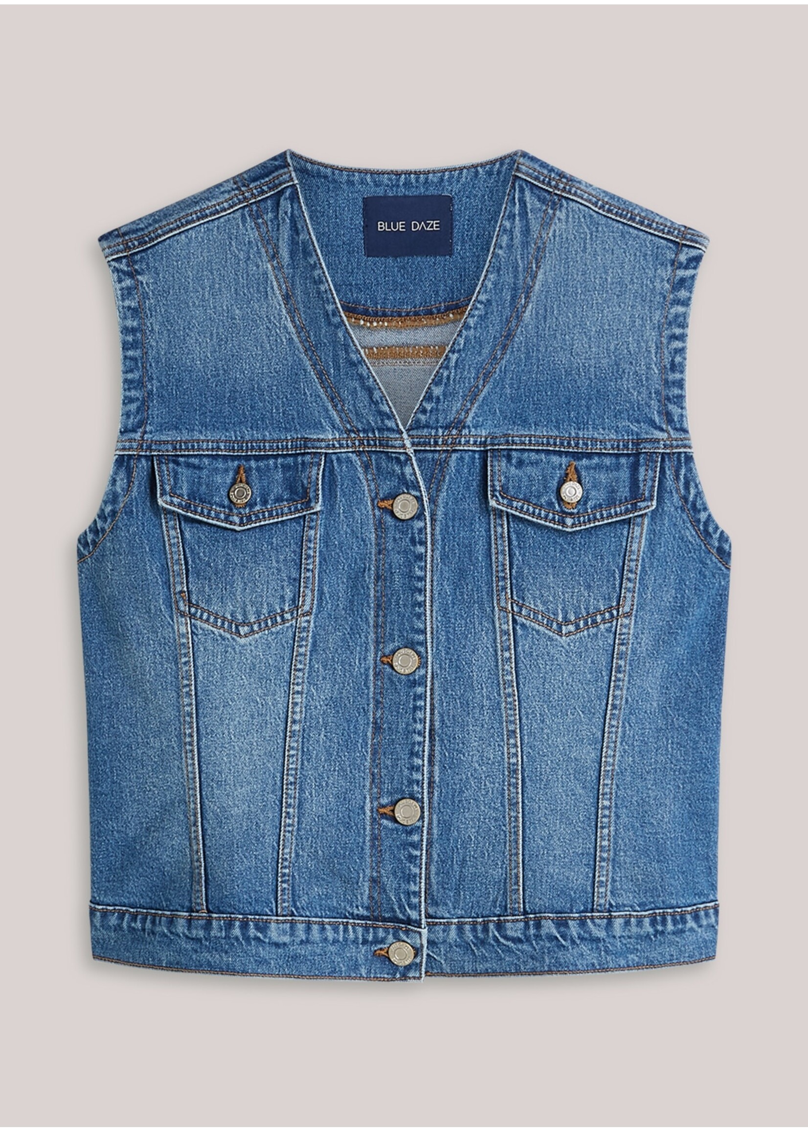 Summum Blue daze, Gilet denim Soft comford twill, Denim, Size:
