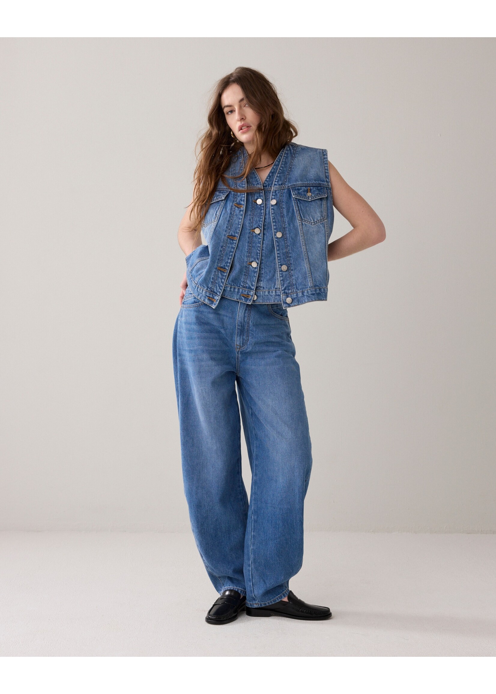 Summum Blue daze, Jeans cocoon fit Soft comford twill, Denim, Size: