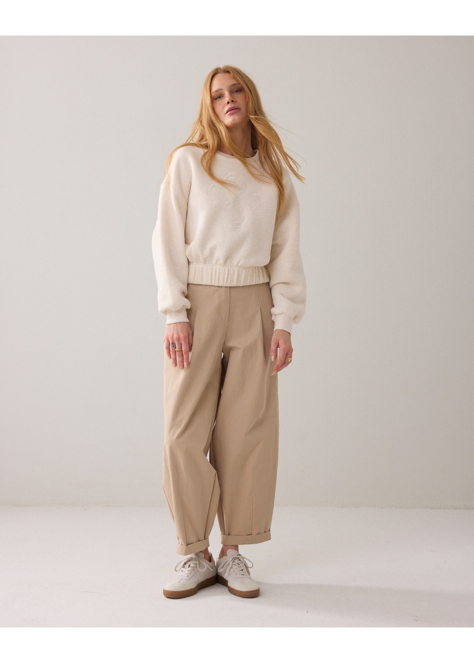 Summum Summum, Jersey boxy Soft sweat, Ivory, size: