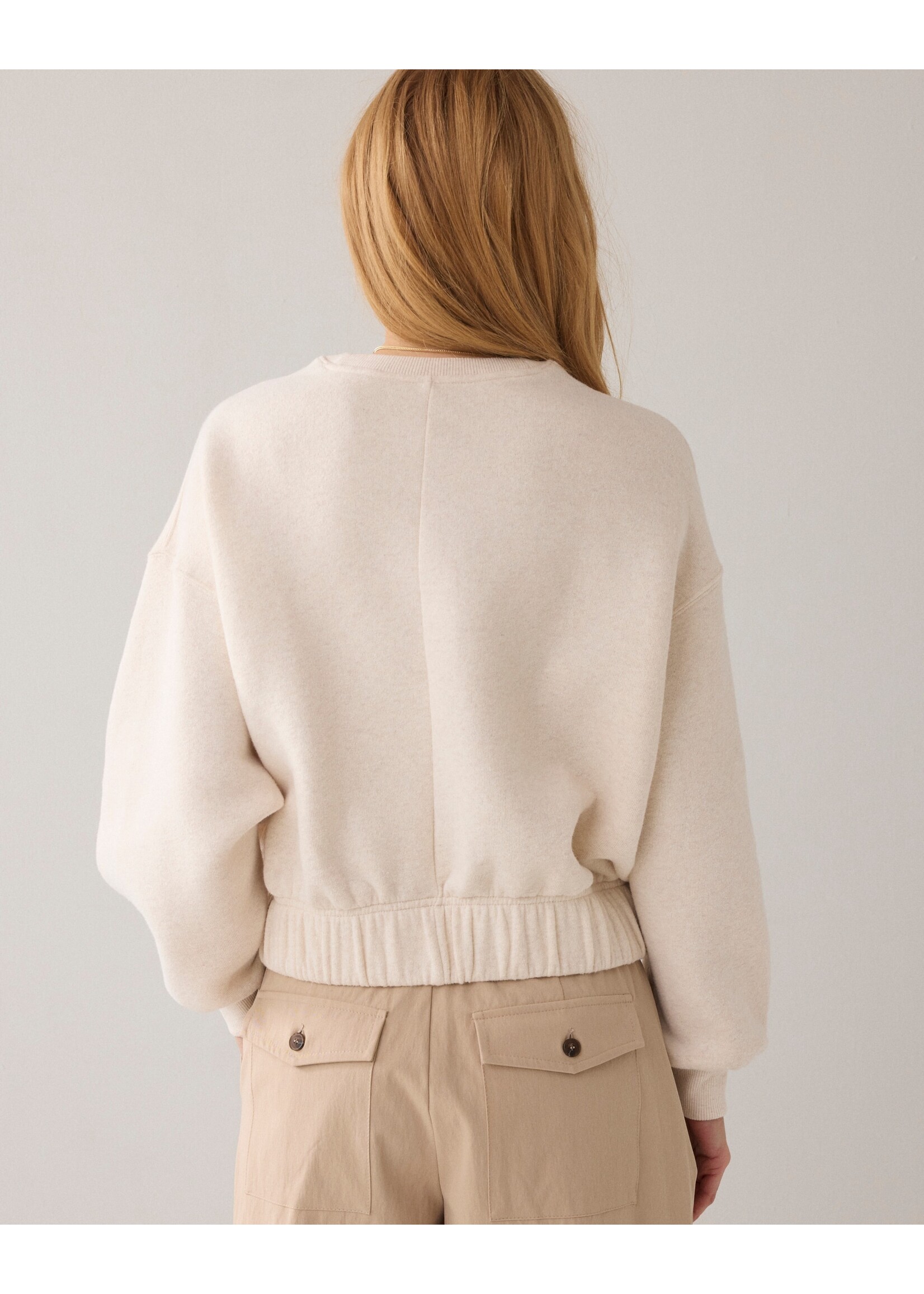 Summum Summum, Jersey boxy Soft sweat, Ivory, size: