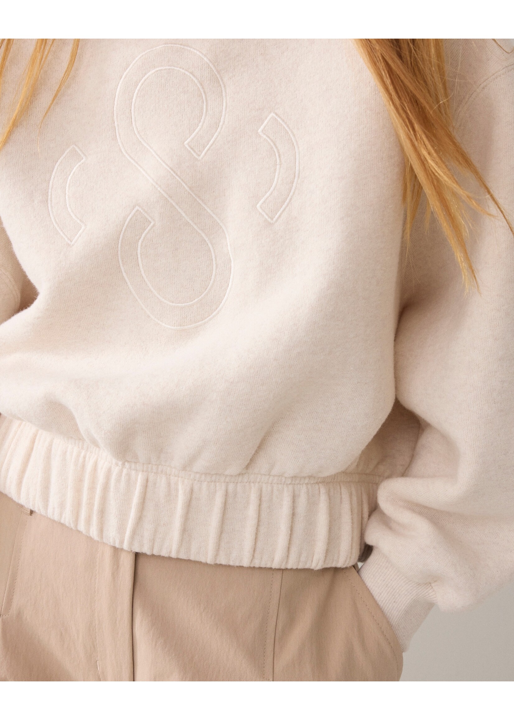 Summum Summum, Jersey boxy Soft sweat, Ivory, size: