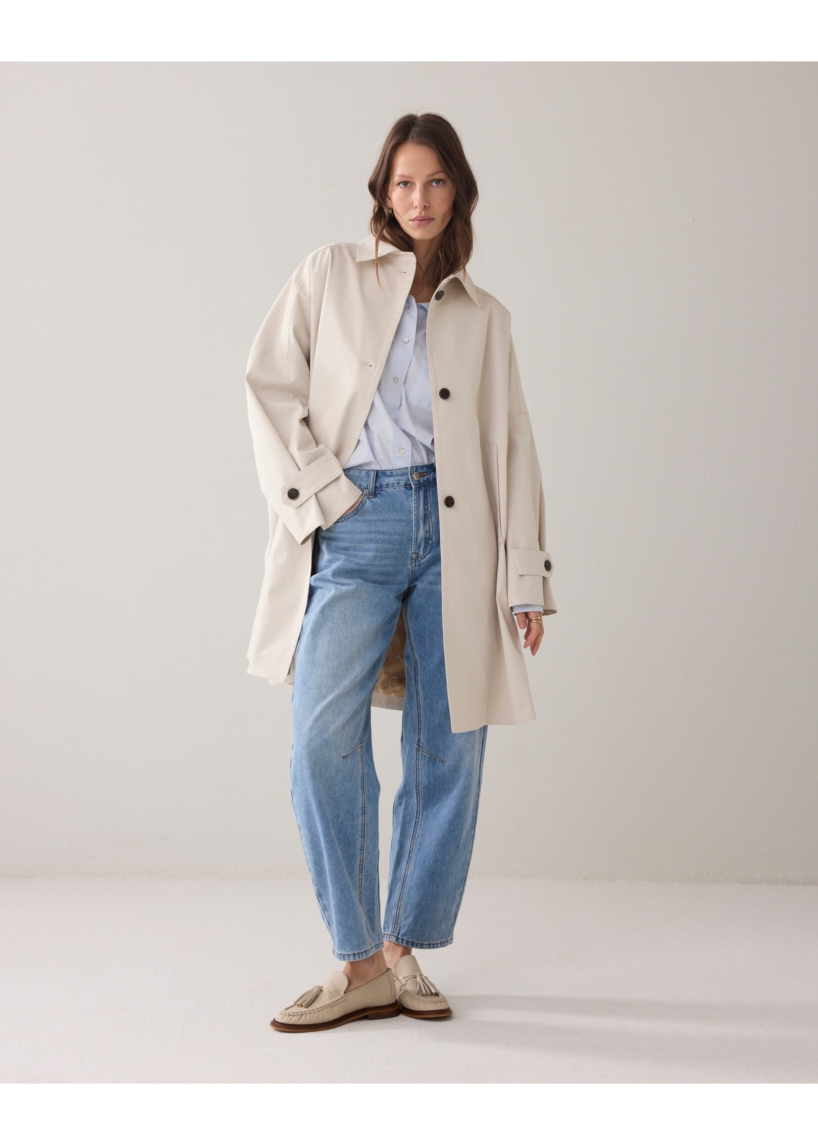 Summum Summum, Jacket Gabardine, Ivory, Size: