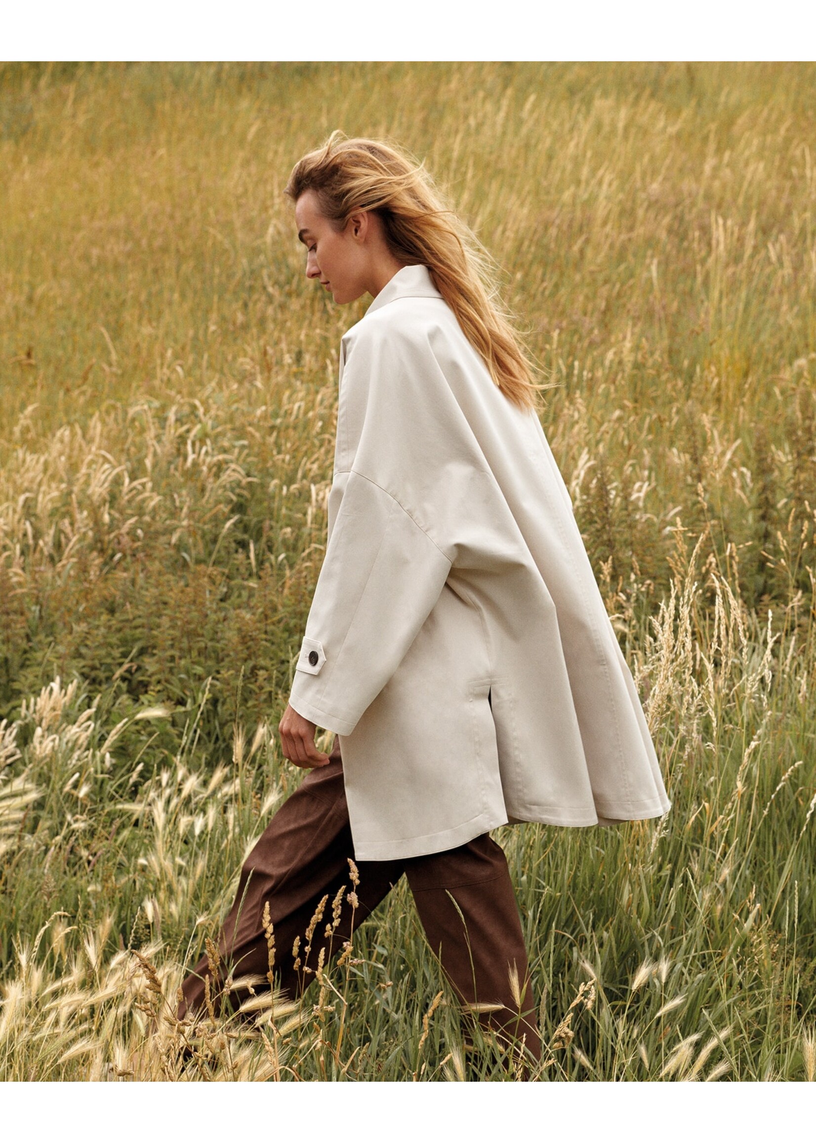 Summum Summum, Jacket Gabardine, Ivory, Size: