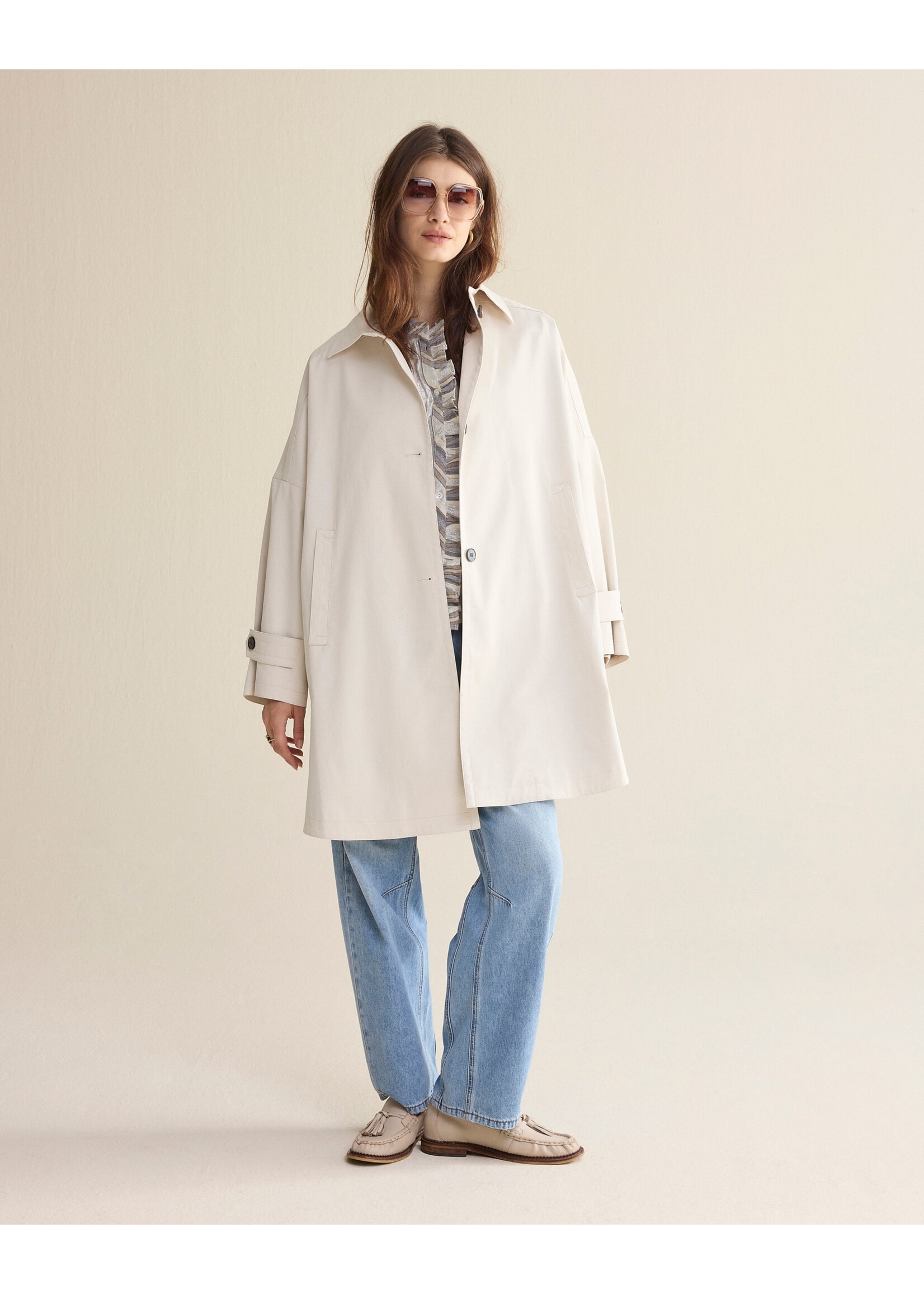 Summum Summum, Jacket Gabardine, Ivory, Size: