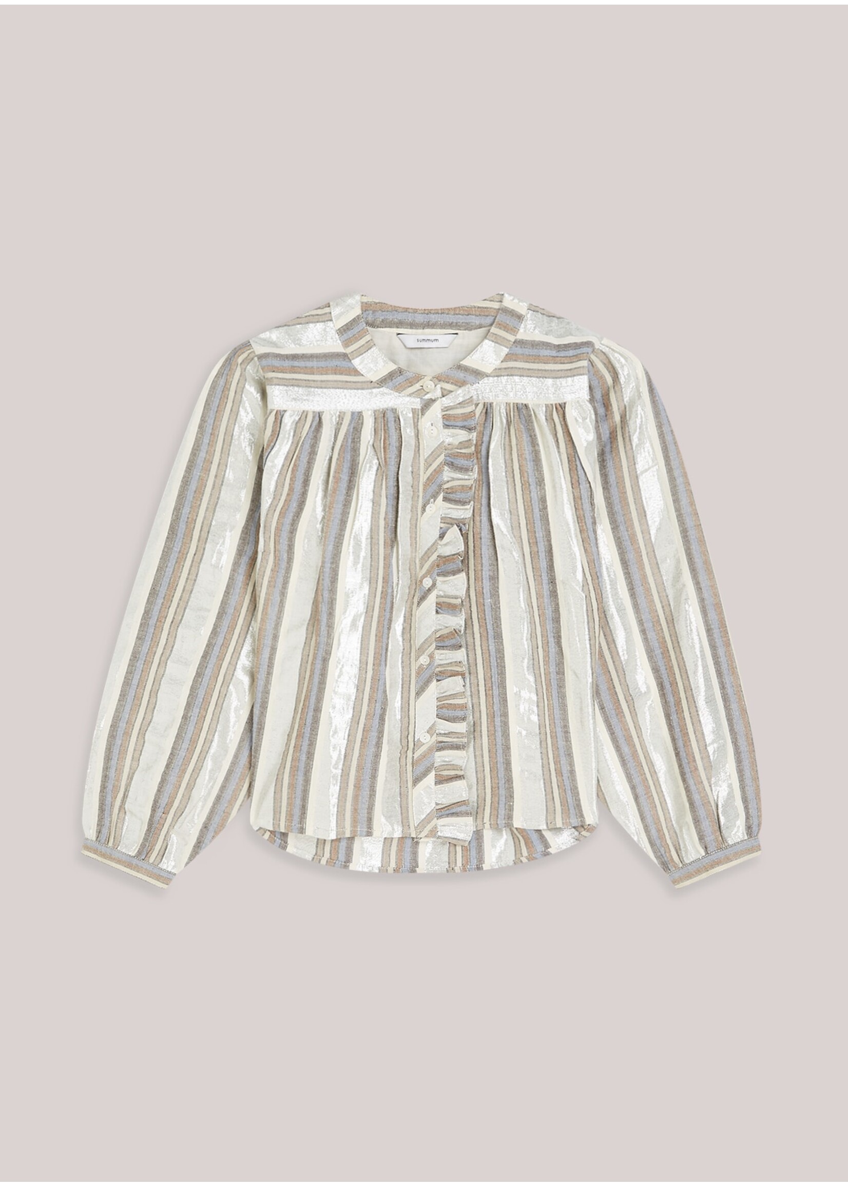 Summum Summum, Blouse Silver stripe, Silver, size: