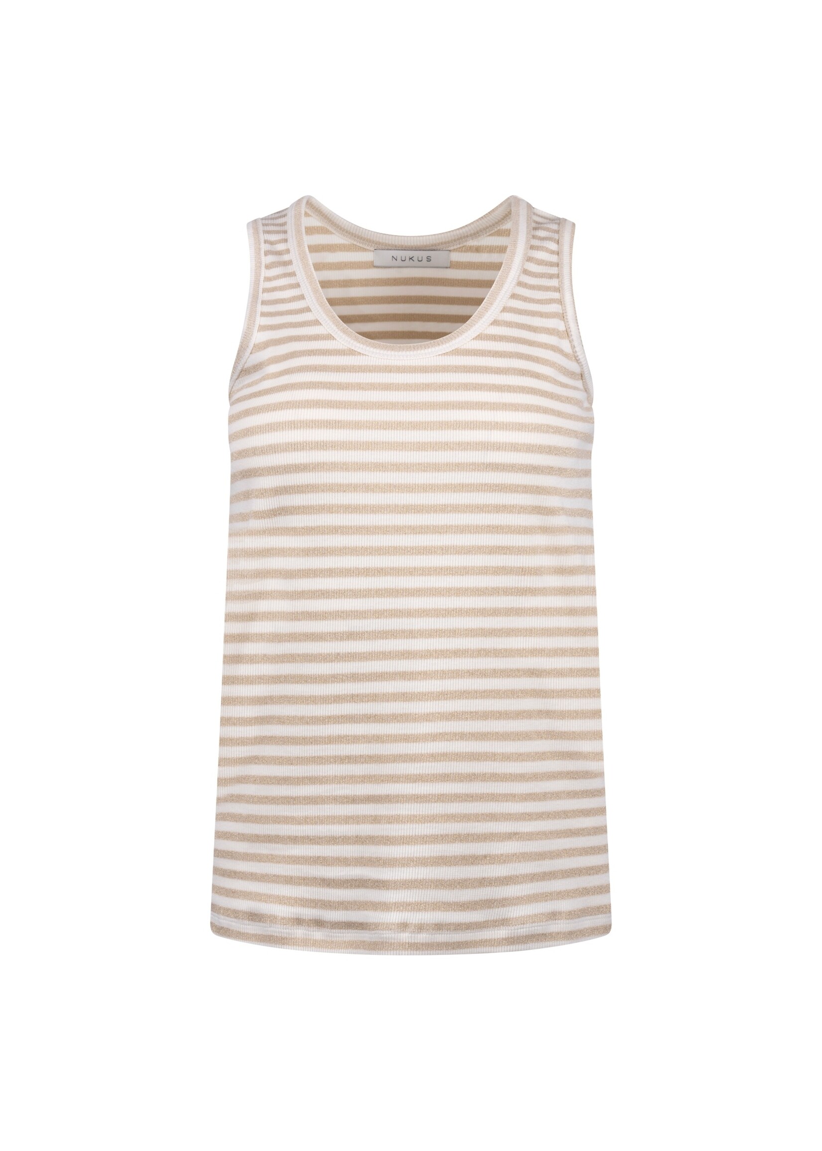 Nukus Nukus, Steffie Singlet Lurex, Off white/gold, Size: