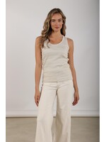 Nukus Nukus, Steffie Singlet Lurex, Off white/gold, Size: