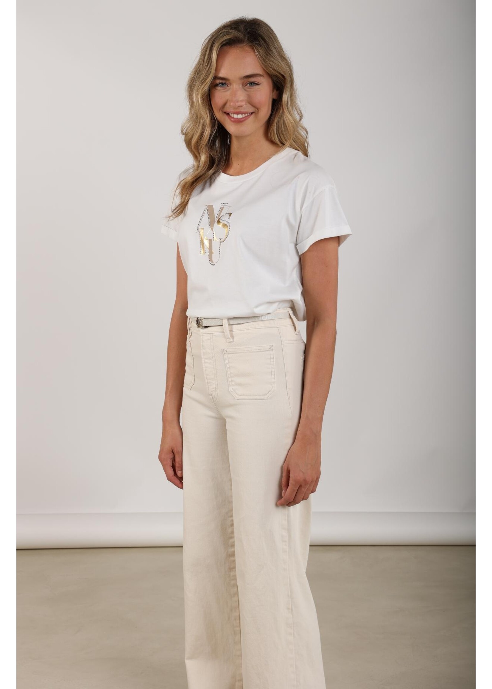 Nukus Nukus, Rowena Shirt, Off white/sand, Size: