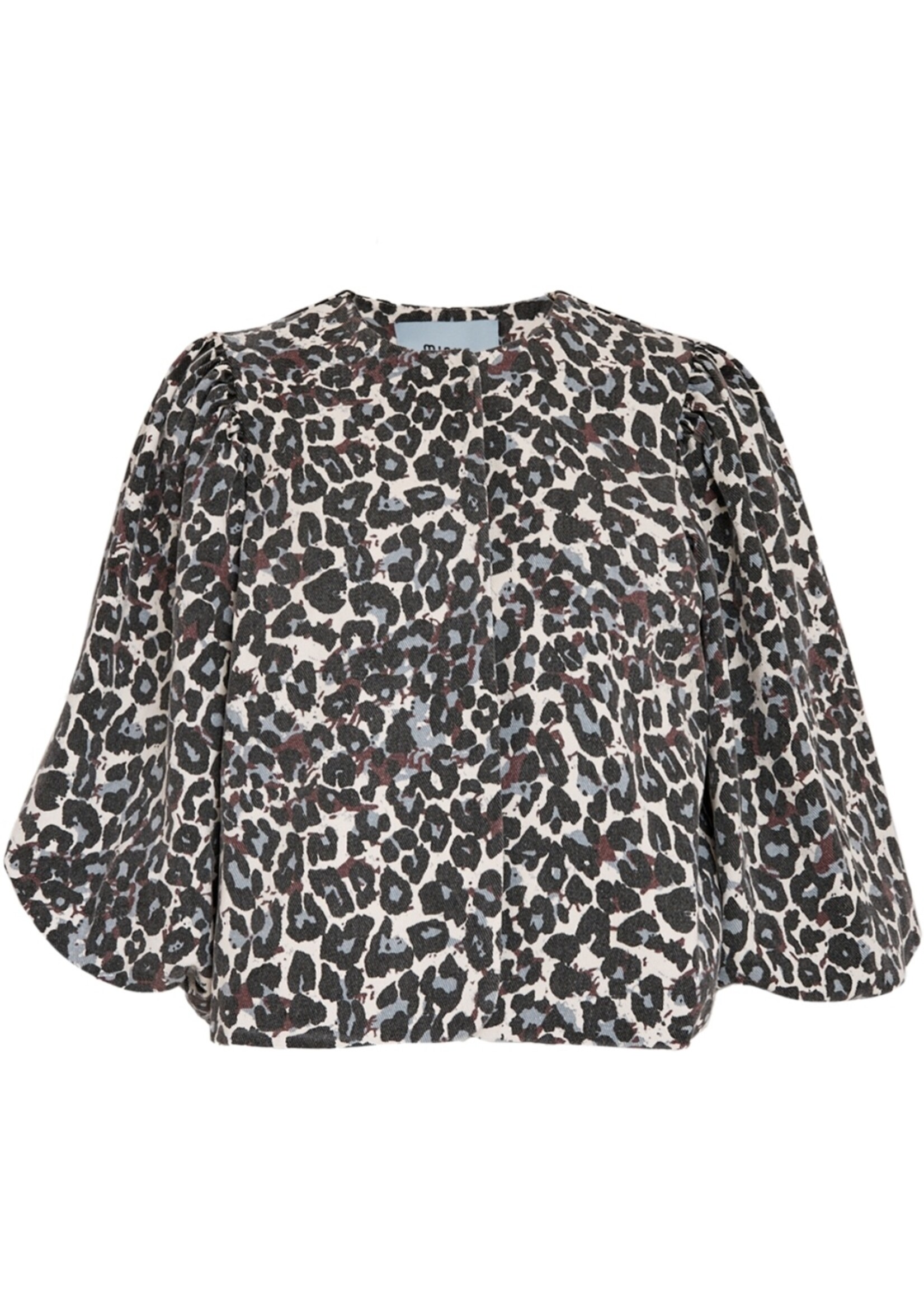 Minus Minus, MSMalli Short Jacket, Skyway Blue Leo Print, Size: