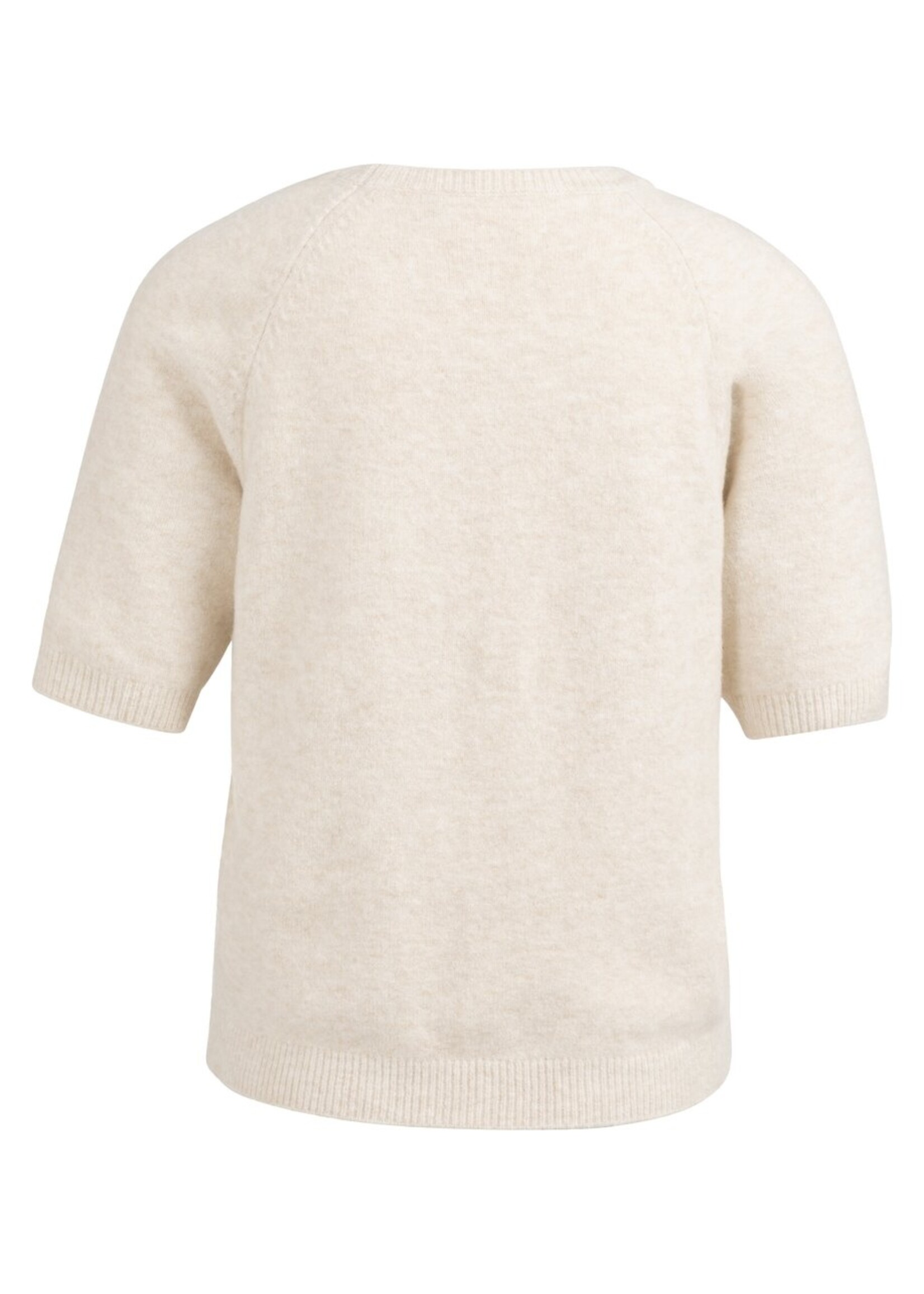 Yaya Yaya, Zachte trui met korte mouwen, Kit beige melange, Size: