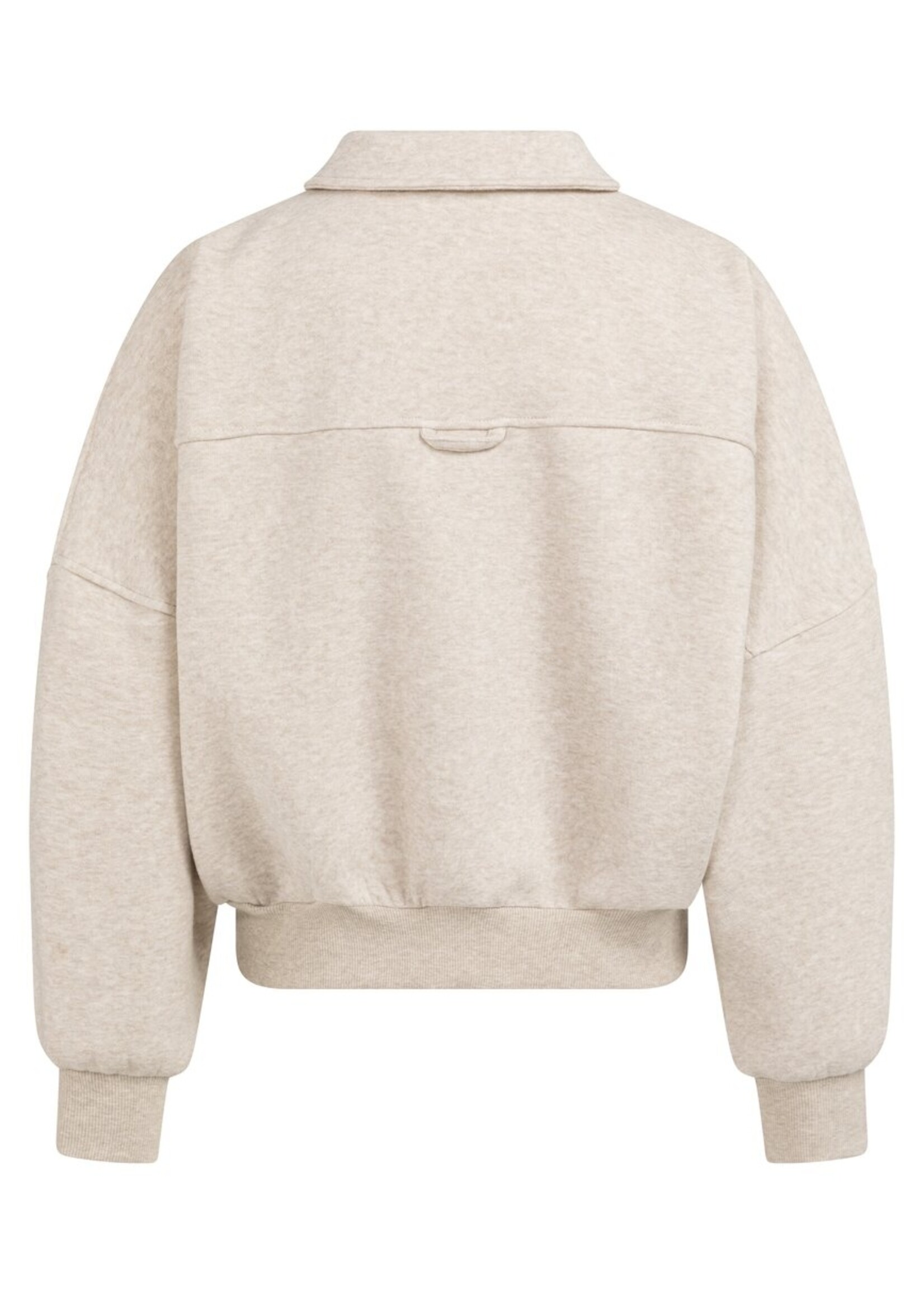 Yaya Yaya, Sweatvest met klepzakken, Ssndstone beige, size: