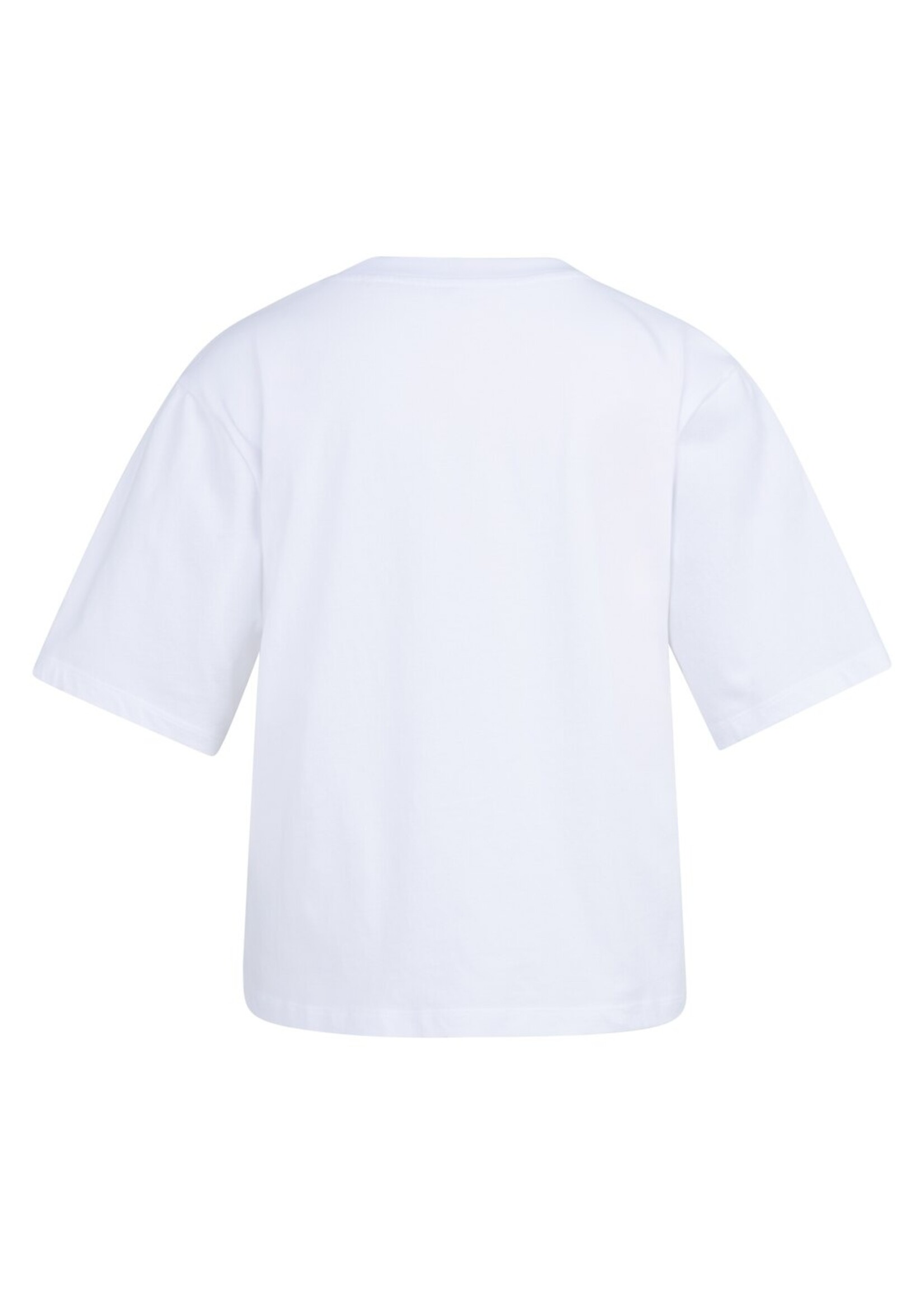 Yaya Yaya, T-shirt met zachte flockprint, Reed yellow dessin, Size: