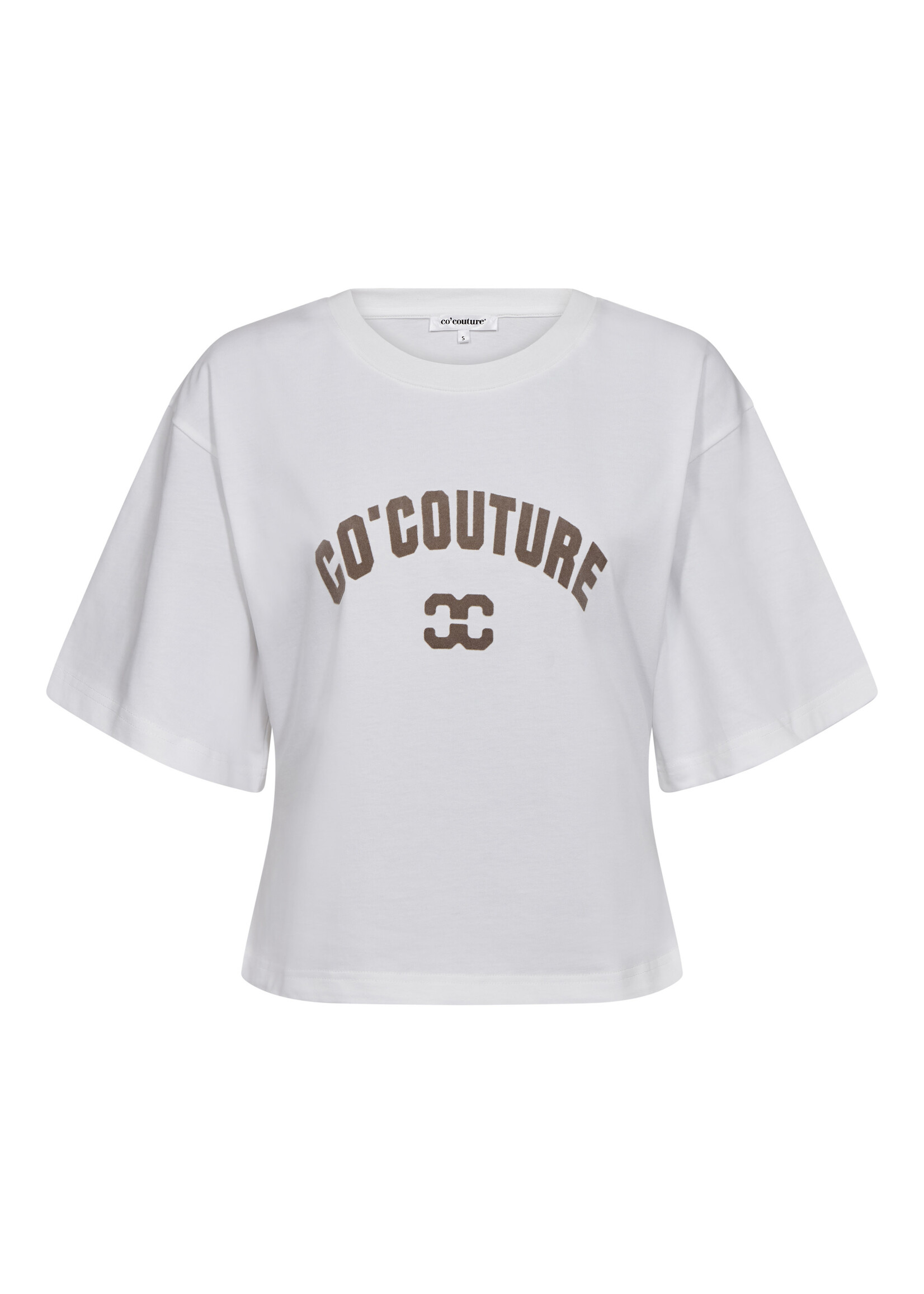 Co Couture Co'couture, ZengaCC Tee O-Neck, White/walnut, Size: