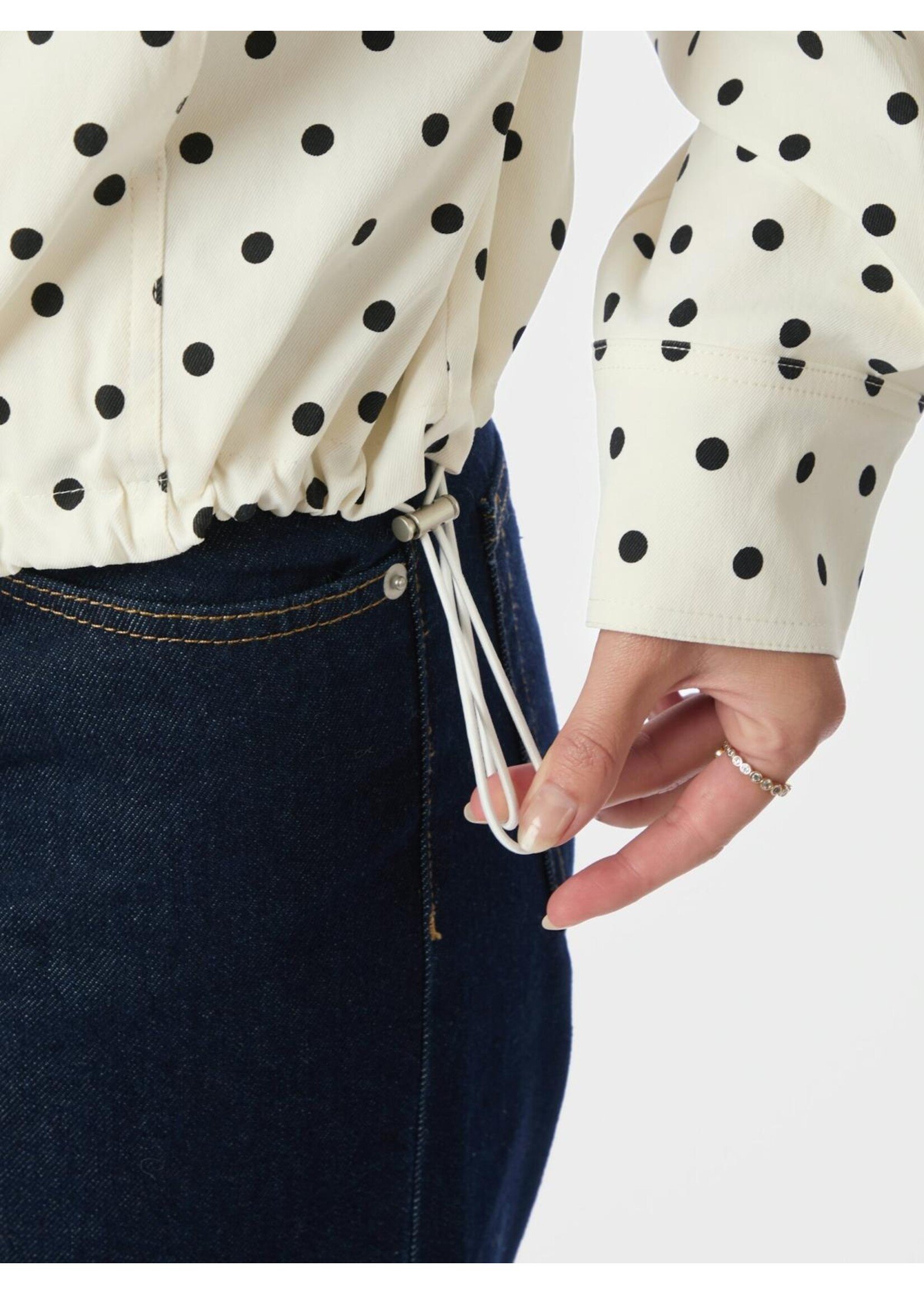 Neo Noir Neo Noir, Callisa Dot Jacket, White, Size: