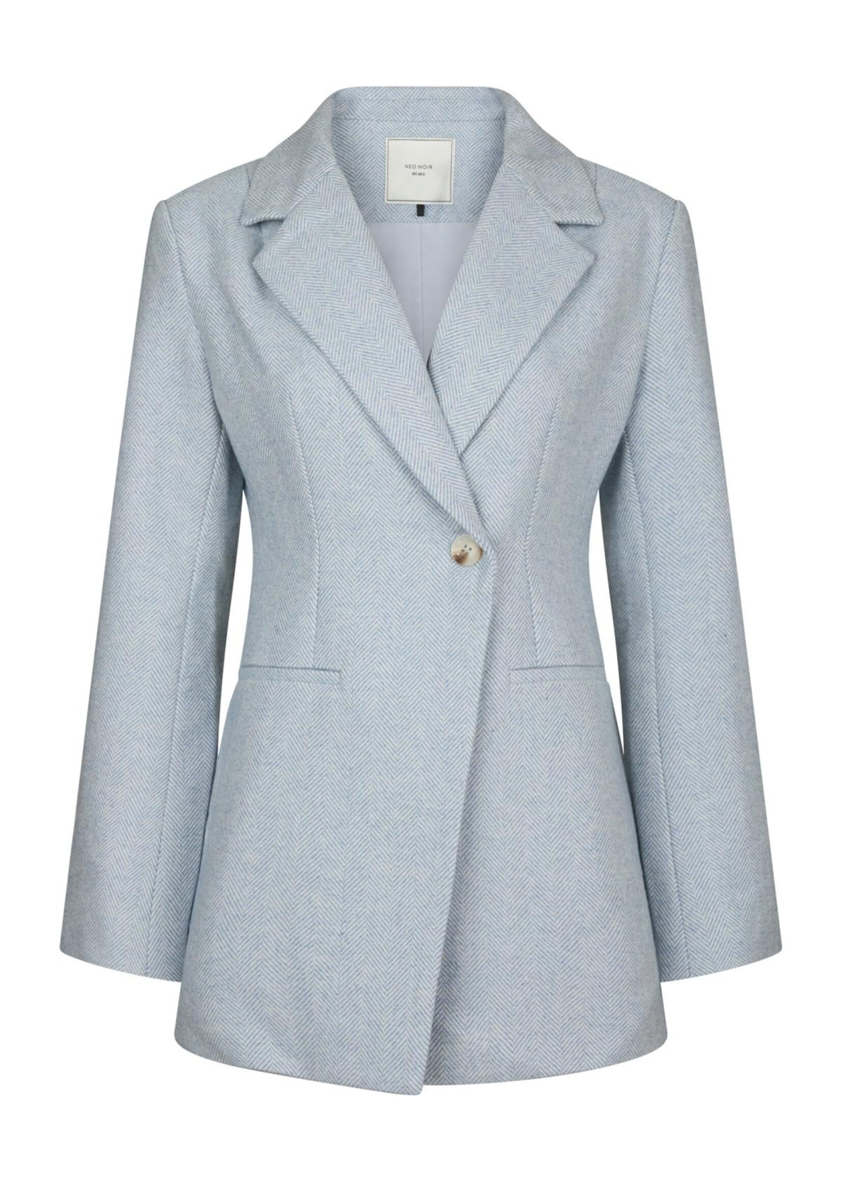 Neo Noir Neo Noir, Bowie Herringbone S Blazer, Light blue, Size: