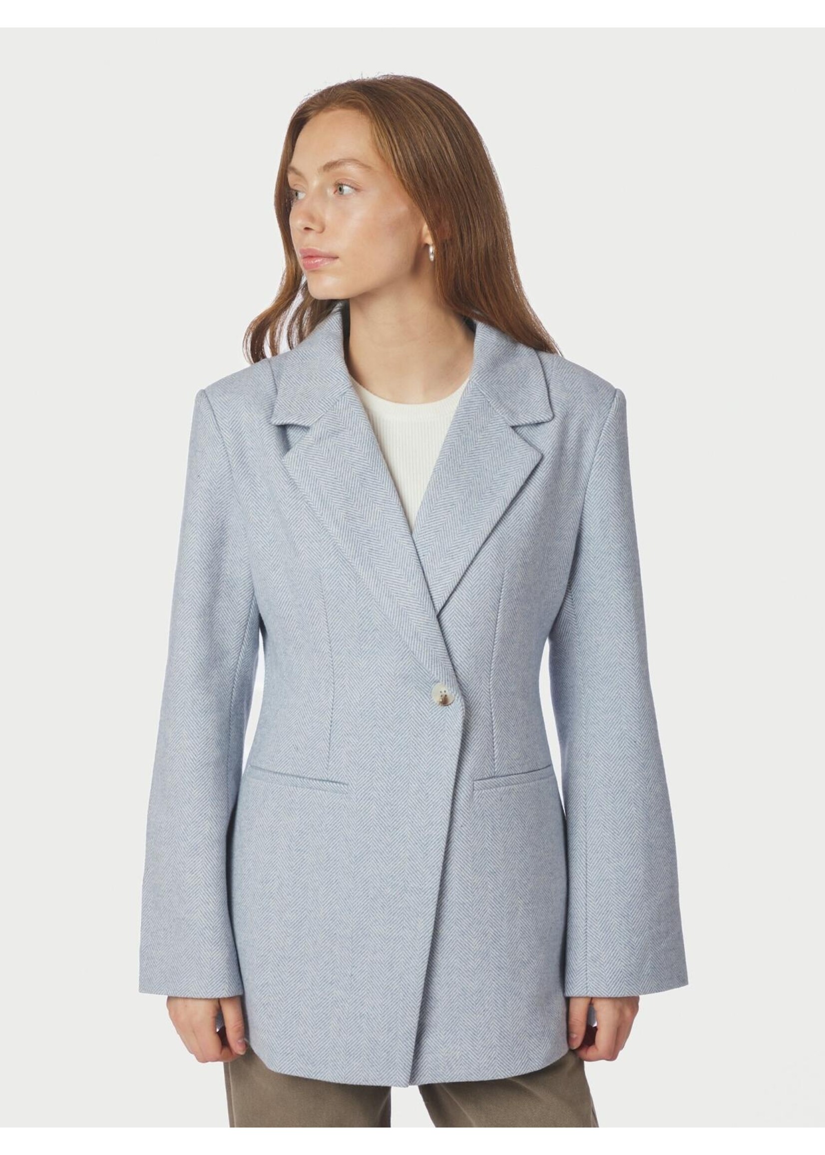 Neo Noir Neo Noir, Bowie Herringbone S Blazer, Light blue, Size: