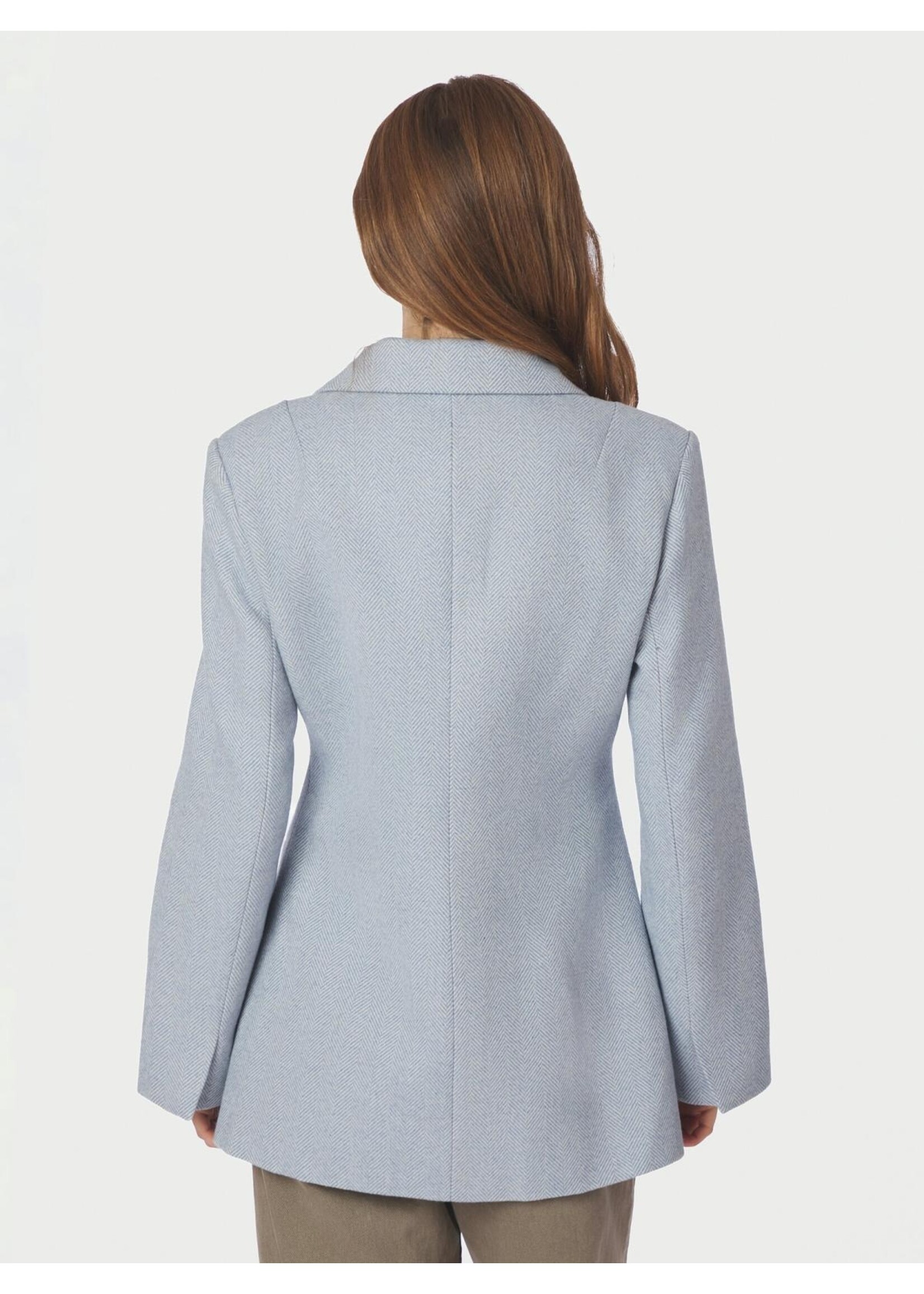 Neo Noir Neo Noir, Bowie Herringbone S Blazer, Light blue, Size: