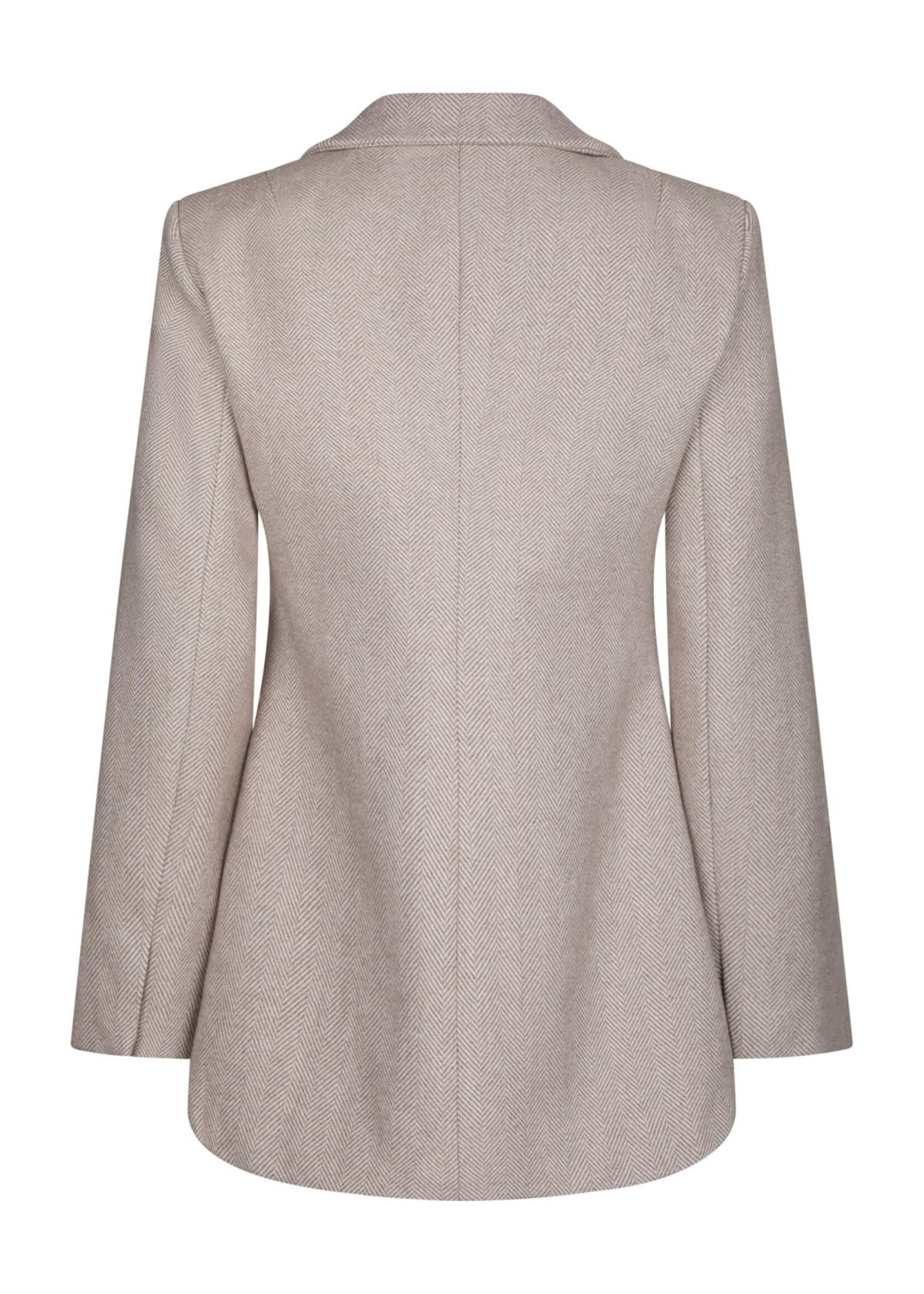 Neo Noir Neo Noir, Bowie Herringbone S Blazer, Sand, Size: