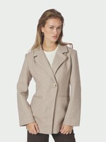 Neo Noir Neo Noir, Bowie Herringbone S Blazer, Sand, Size:
