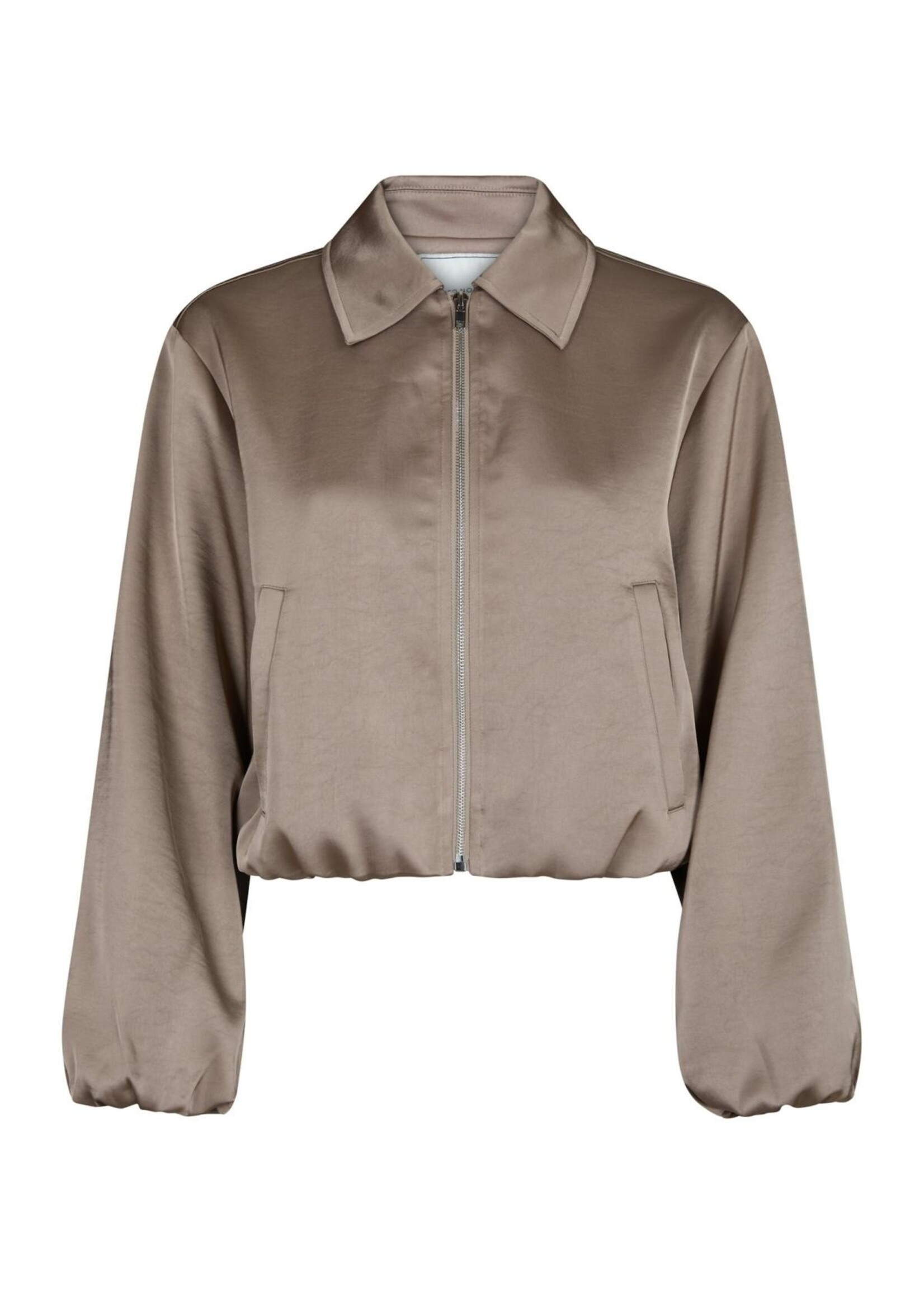 Neo Noir Neo Noir, Denielle Heavy Sateen Jacket, Dark taupe, Size: