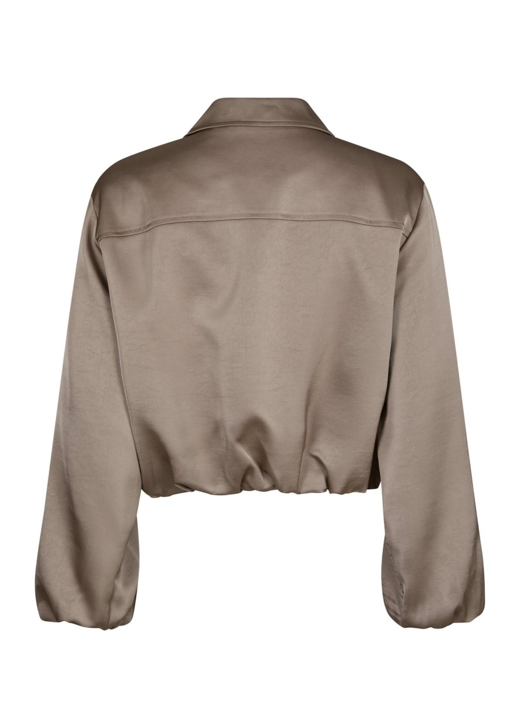 Neo Noir Neo Noir, Denielle Heavy Sateen Jacket, Dark taupe, Size: