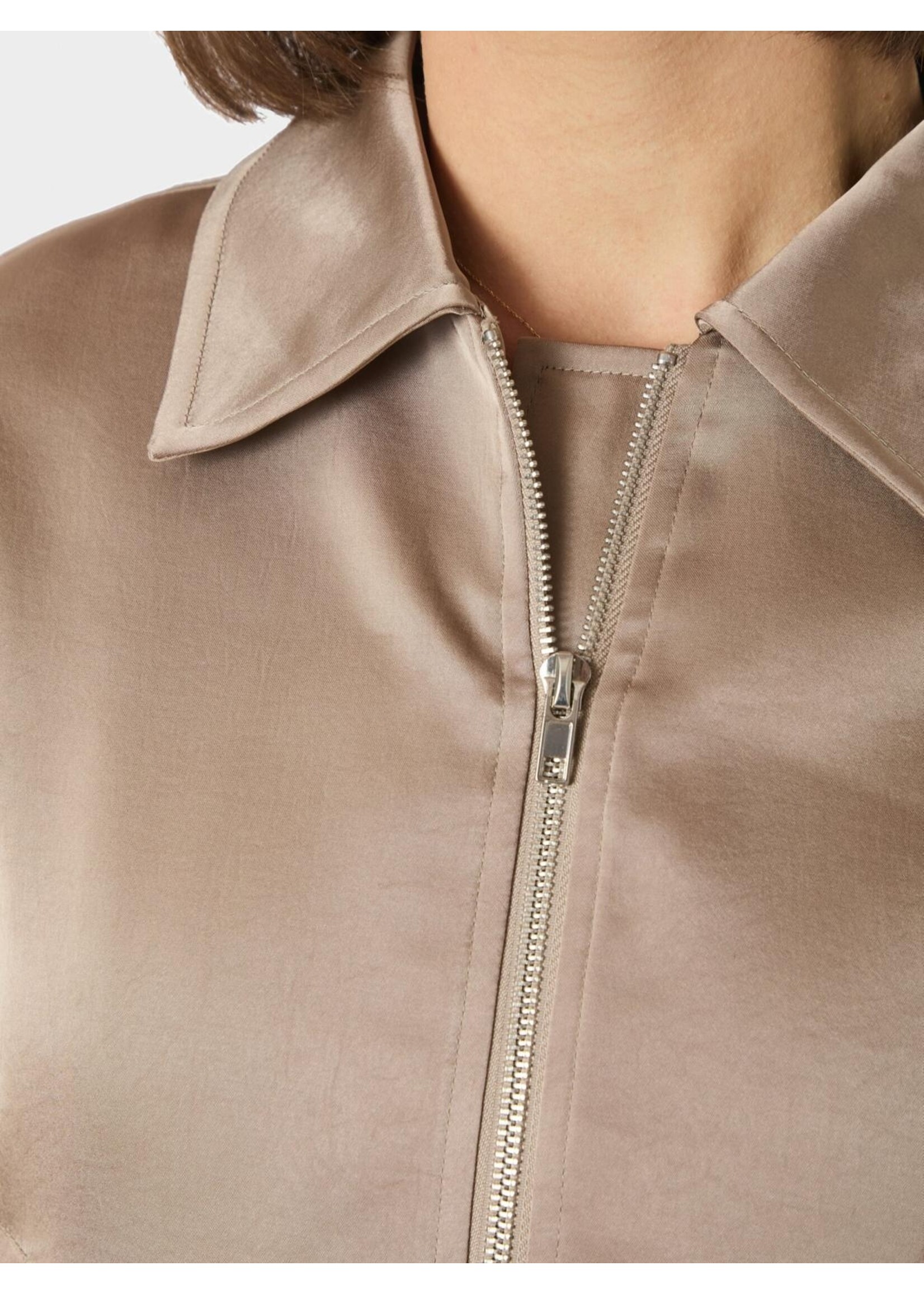 Neo Noir Neo Noir, Denielle Heavy Sateen Jacket, Dark taupe, Size: