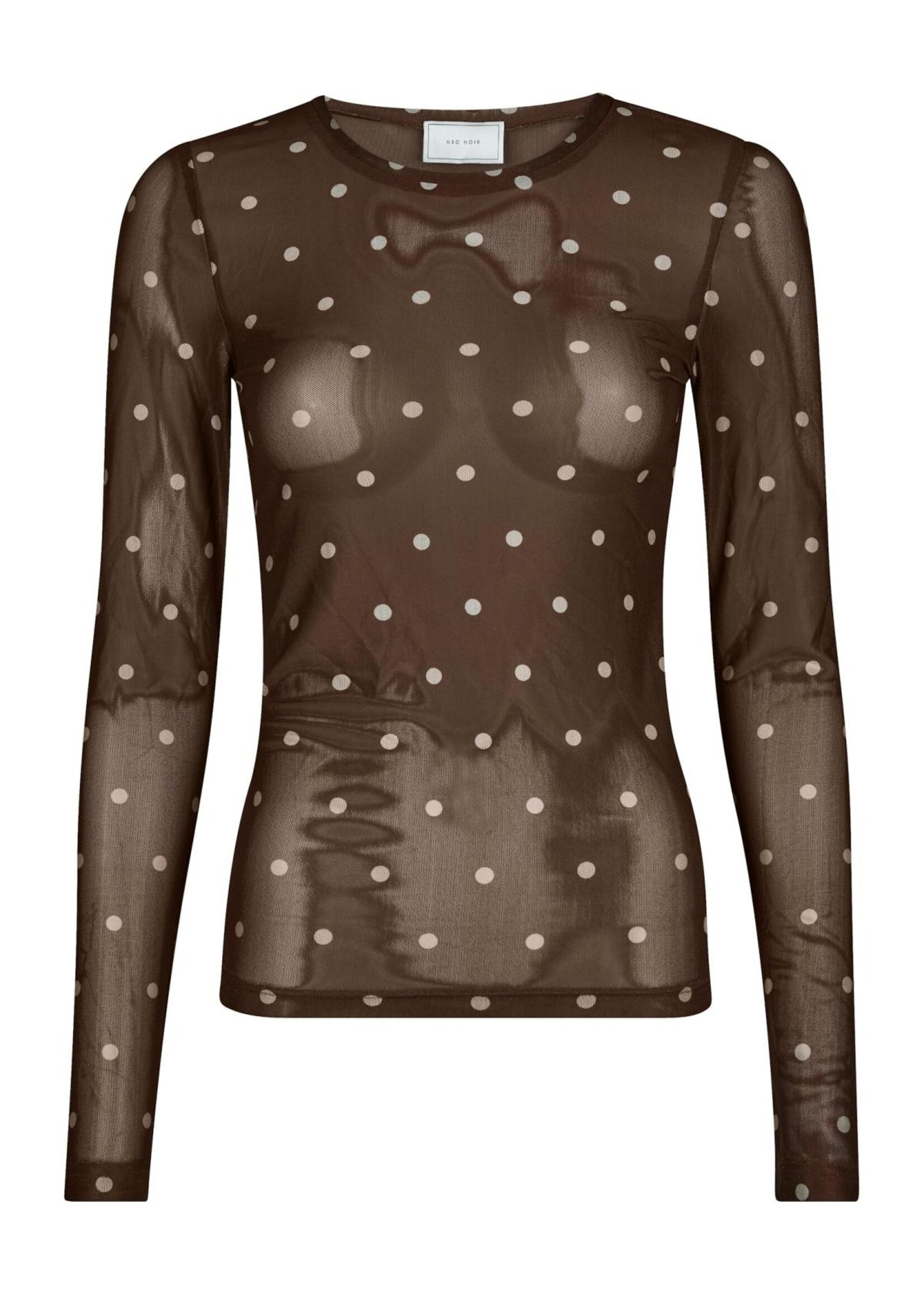 Neo Noir Neo Noir, Ella Dot Blouse, Brown, Size: