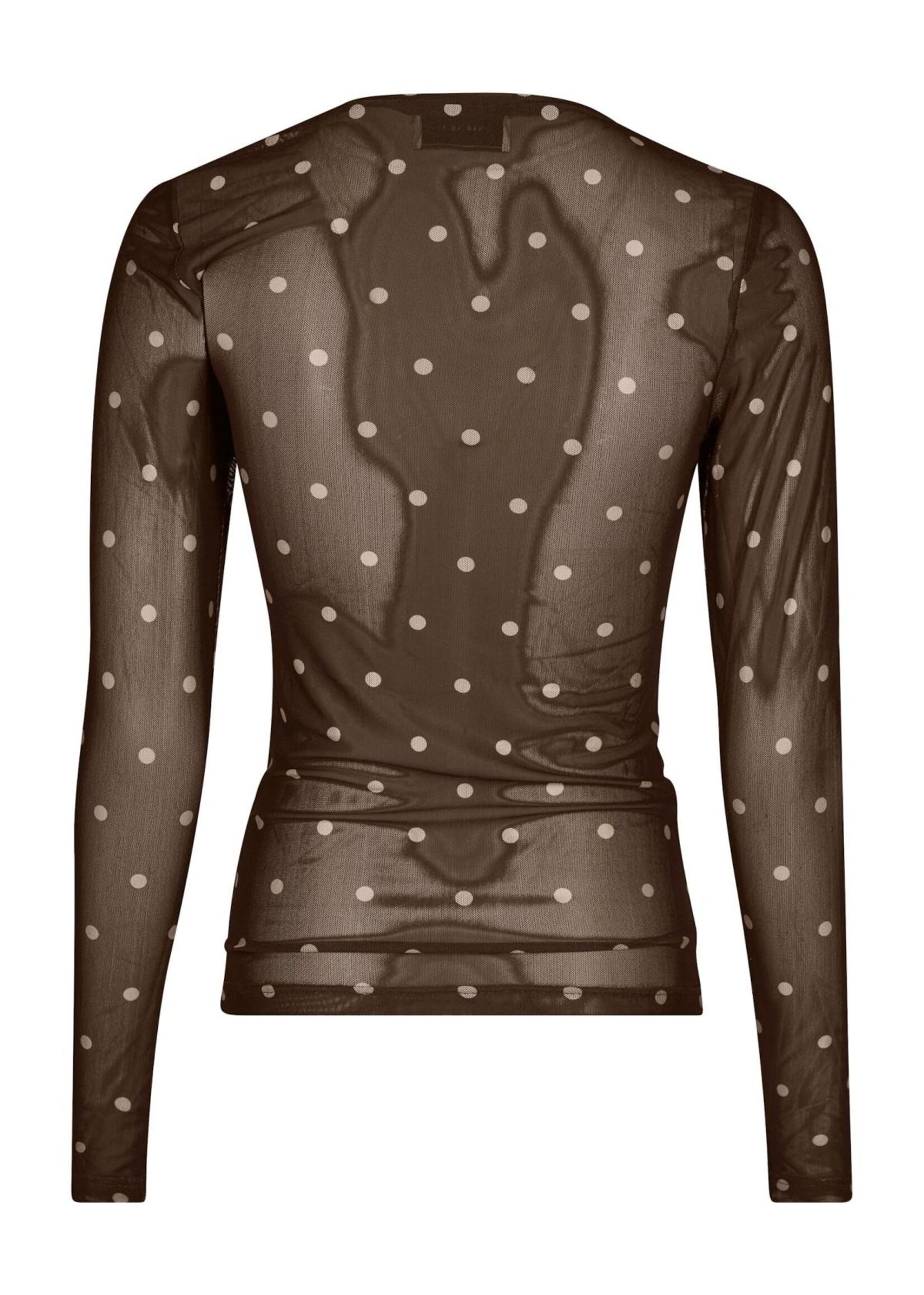 Neo Noir Neo Noir, Ella Dot Blouse, Brown, Size: