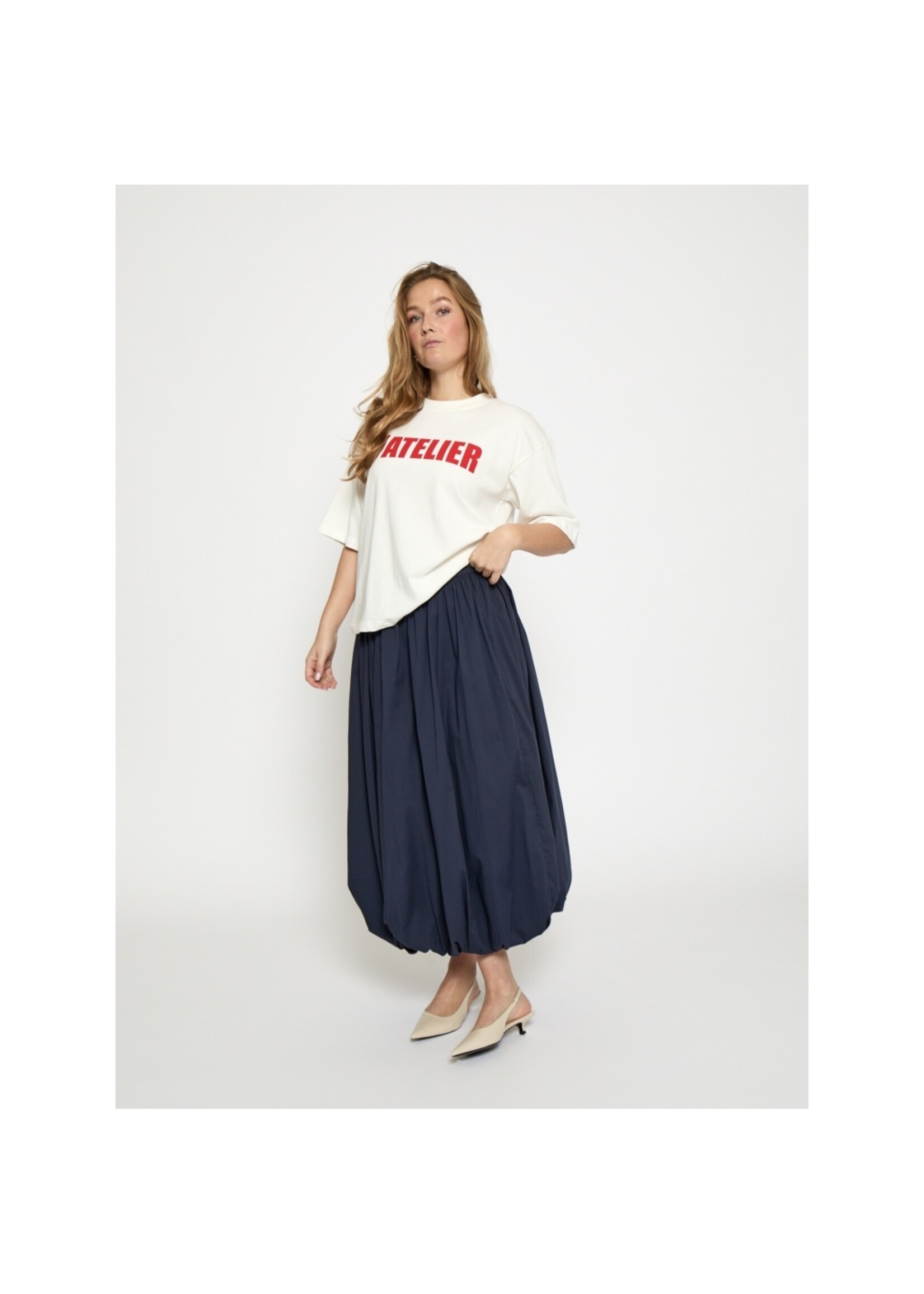 Minus Minus, MSStine T-Shirt, White/red, Size: