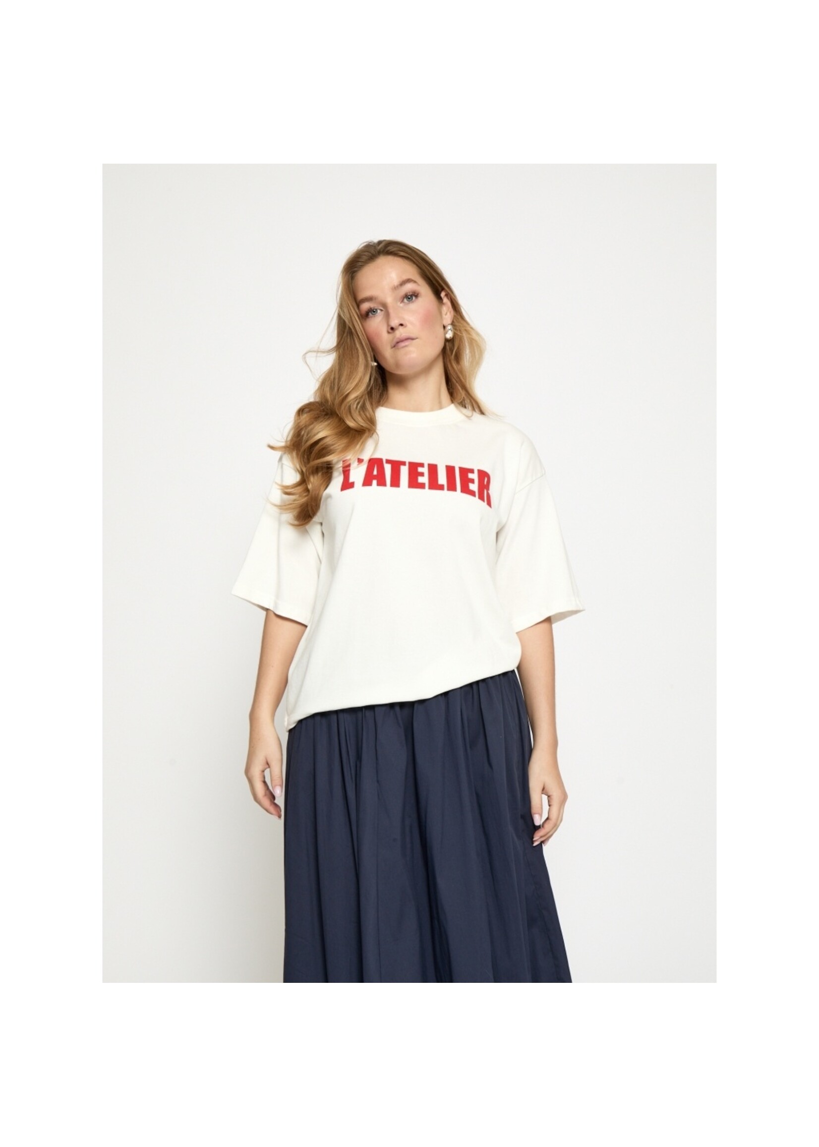 Minus Minus, MSStine T-Shirt, White/red, Size: