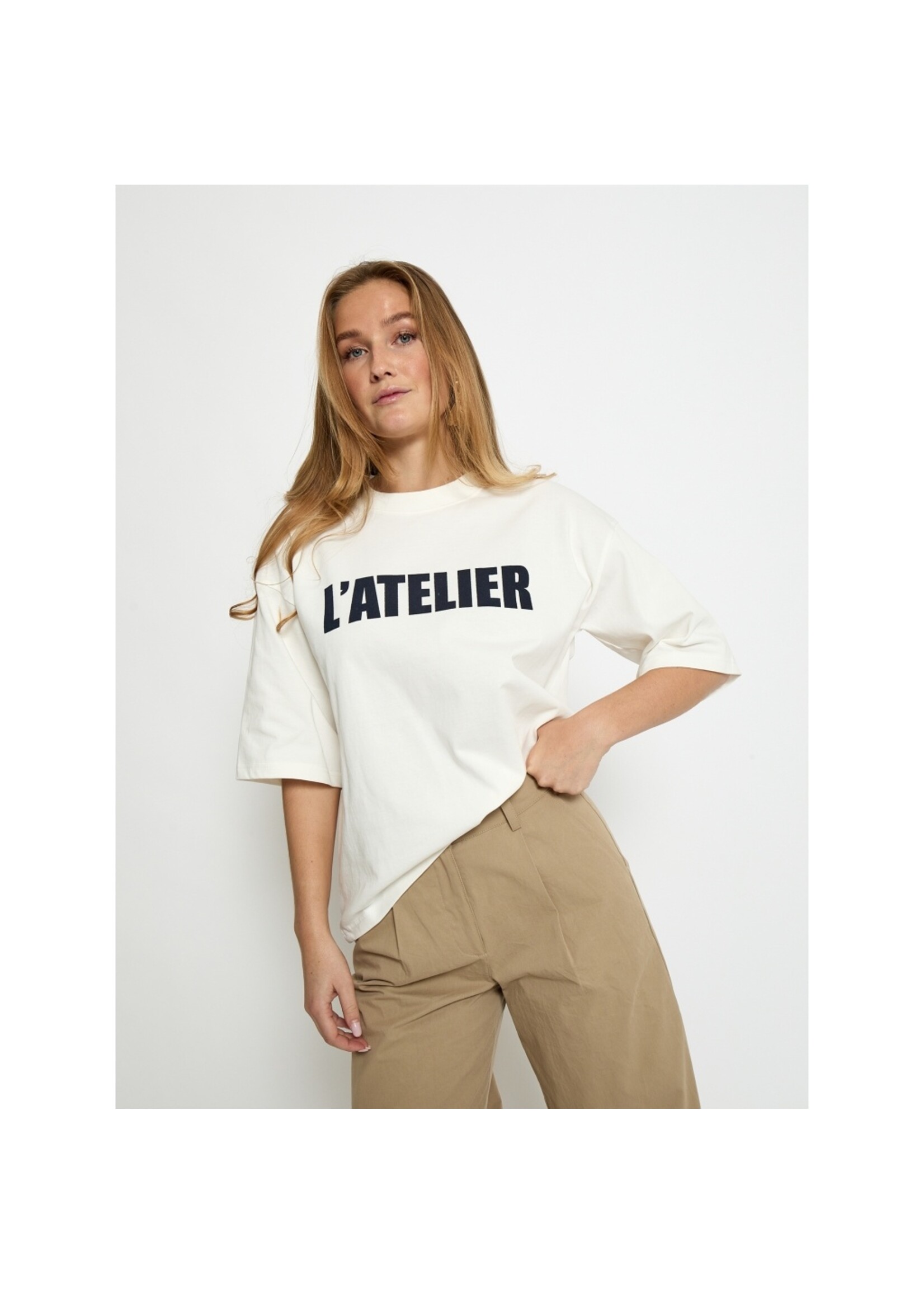 Minus Minus, MSStine T-Shirt, White/Navy, Size: