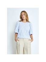 Minus Minus, MSAstra Short Sleeve Blouse, Ice blue, size: