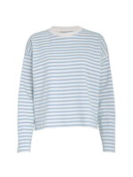 Minus Minus, MSDenisa Striped Long Sleeve T-shirt, Skyway blue stripe, Size: