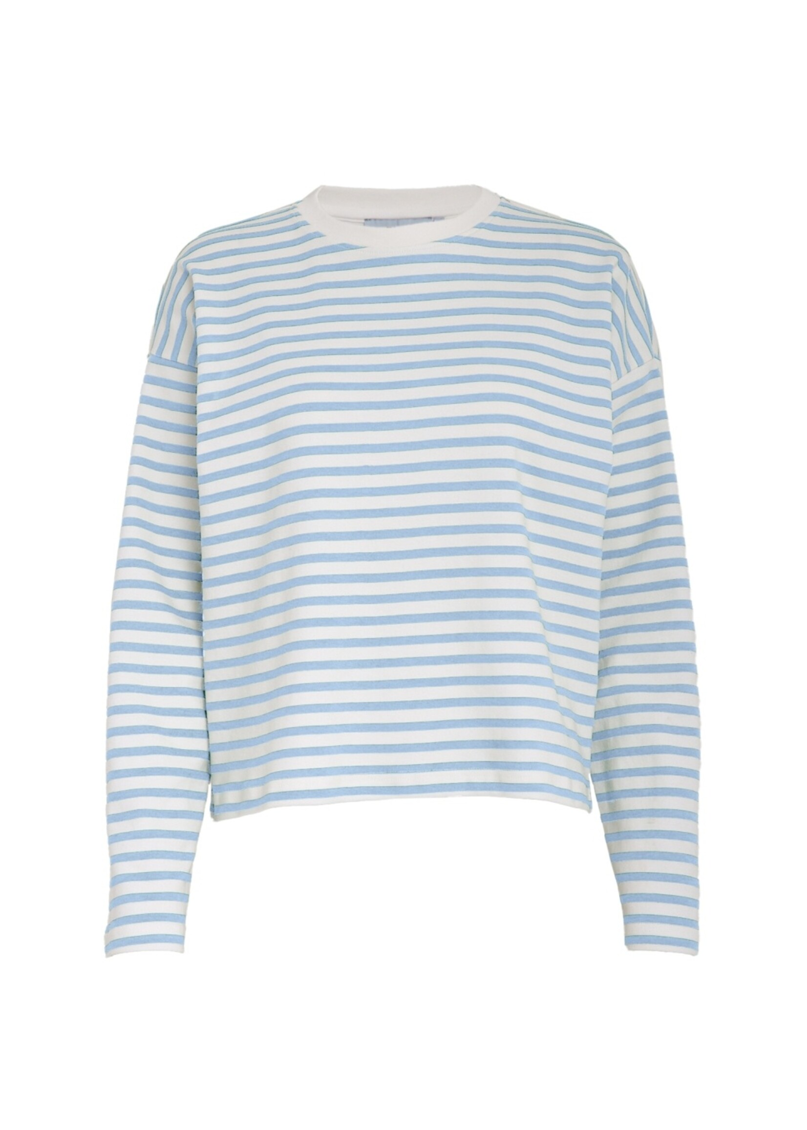 Minus Minus, MSDenisa Striped Long Sleeve T-shirt, Skyway blue stripe, Size:
