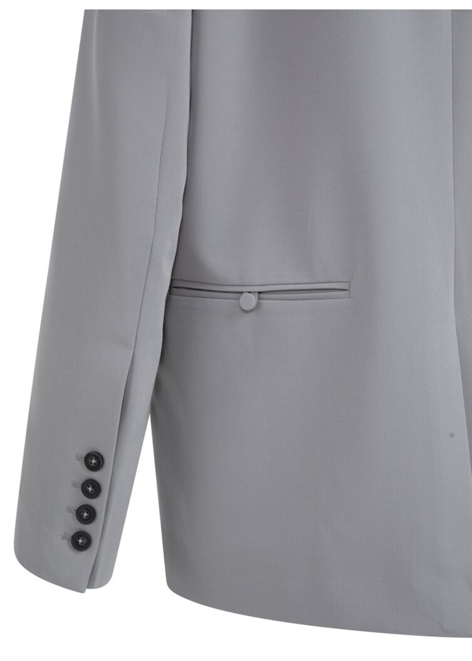 Yaya Yaya, Oversized blazer met chique knoopdetails, Iron grey, Size: