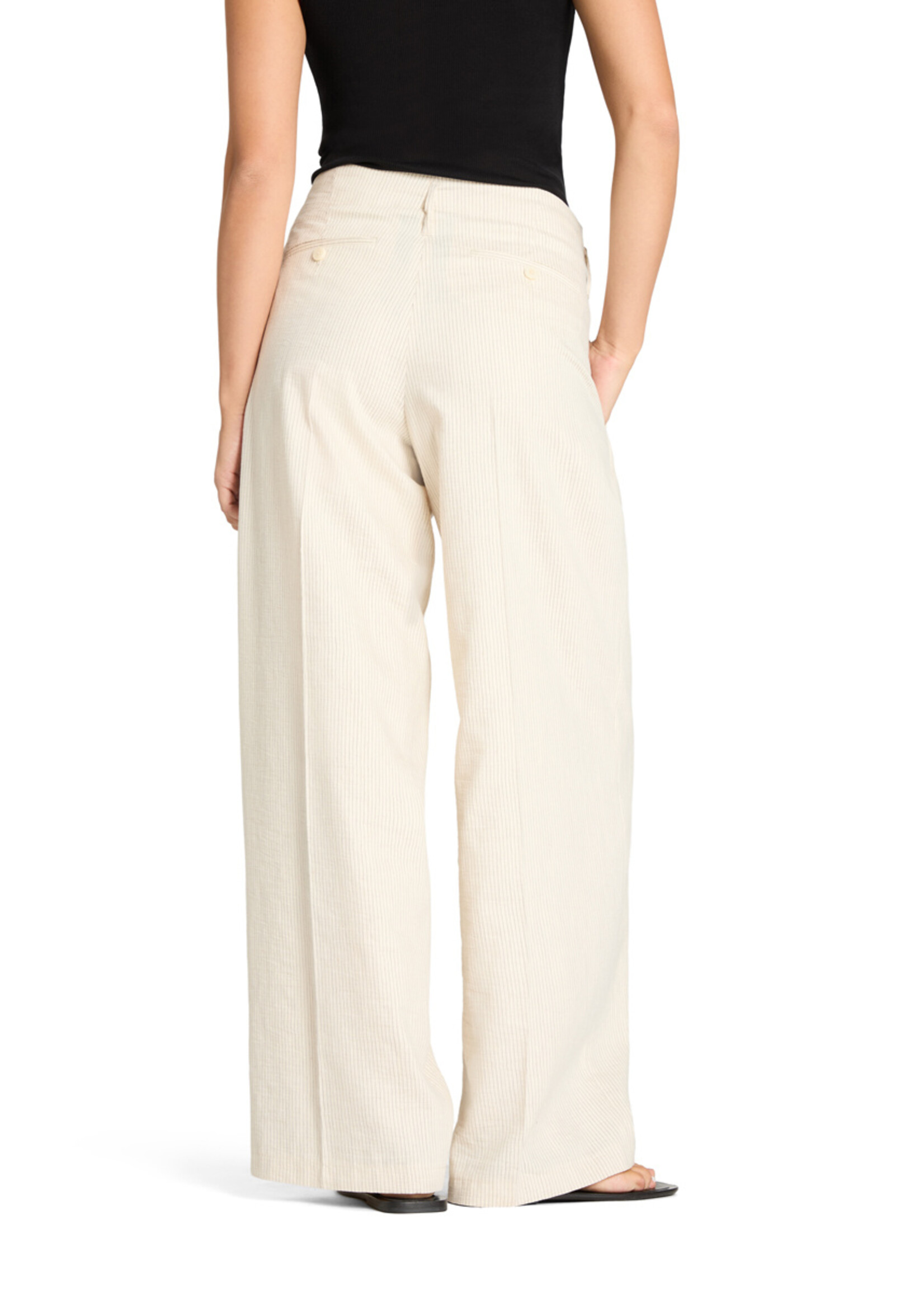Cambio Cambio, Addison ladies pants long, Cream pinstripe, Size: