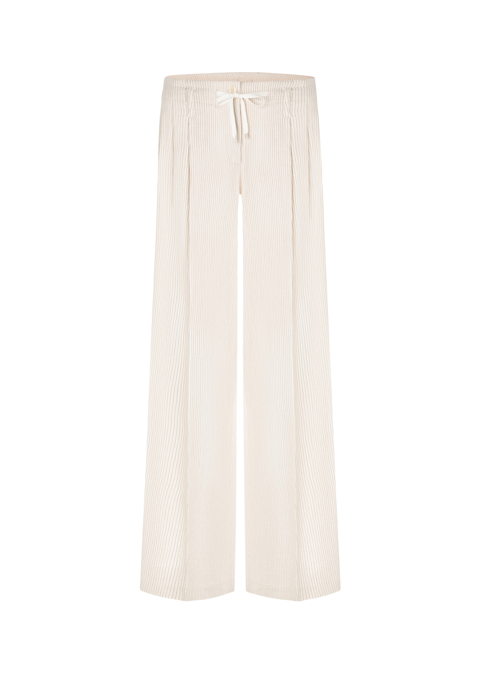 Cambio Cambio, Addison ladies pants long, Cream pinstripe, Size: