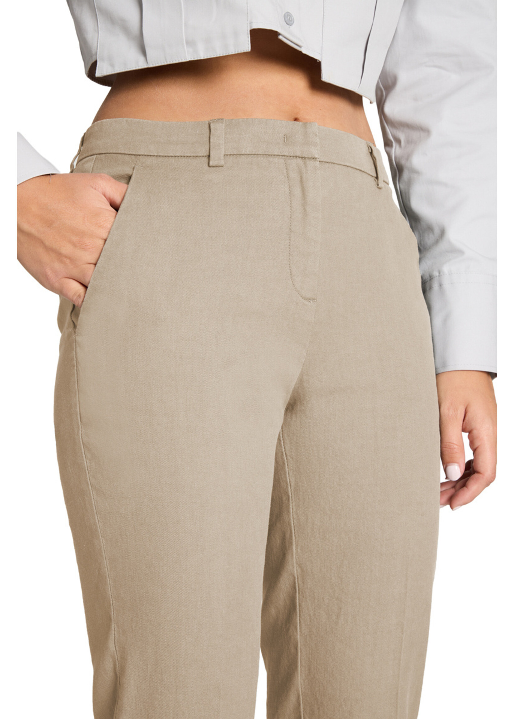 Cambio Cambio, Krystal ladies pants long, biscuit suede, Size: