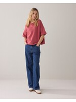 Summum Summum, Top Short sleeve sweat, Brick red, Size: