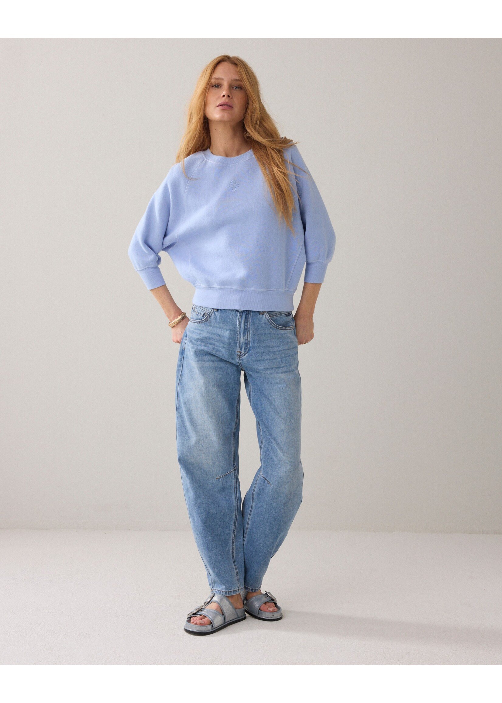 Summum Summum, Jersey Fade-out sweat, Soft blue, Size: