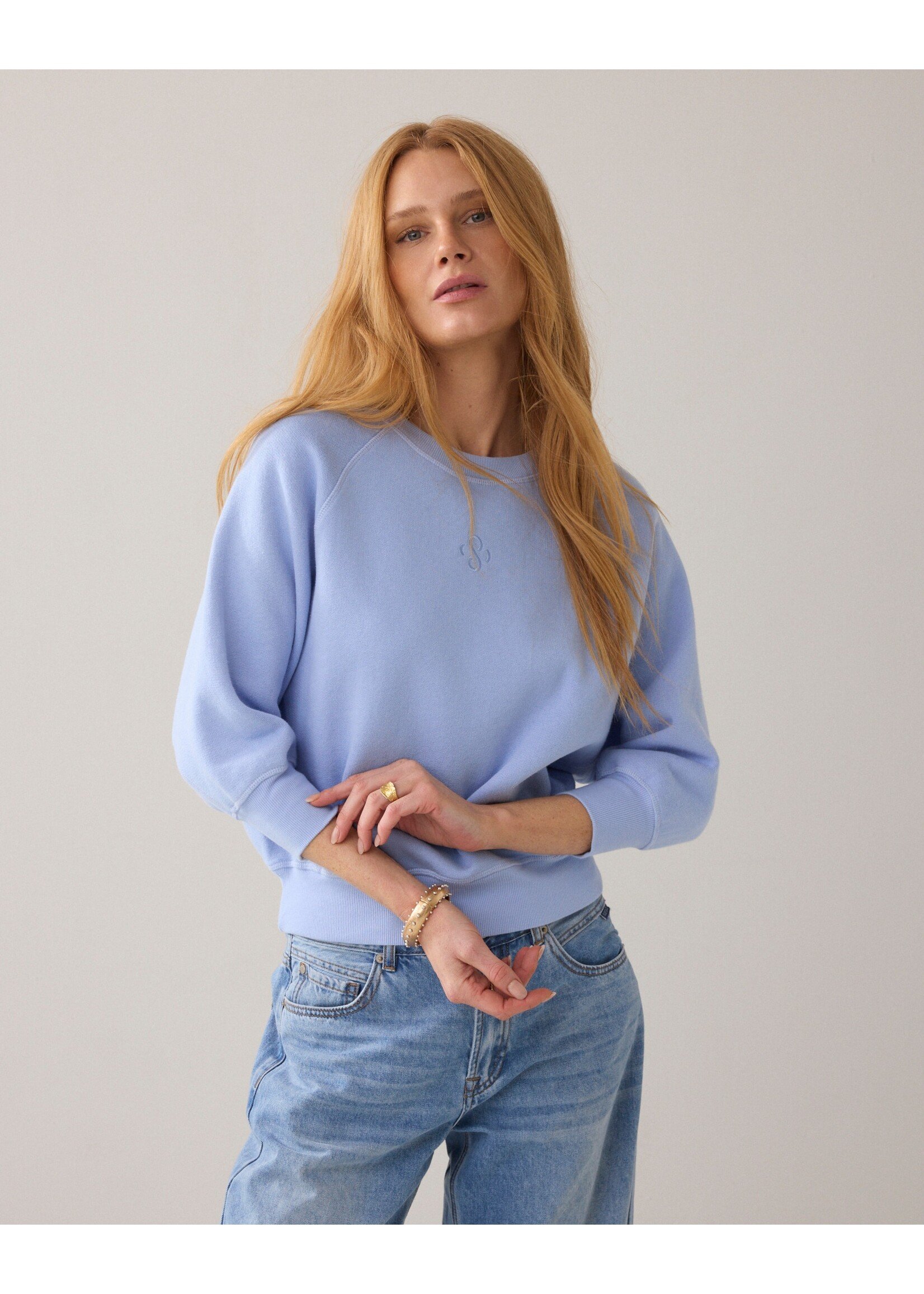 Summum Summum, Jersey Fade-out sweat, Soft blue, Size: