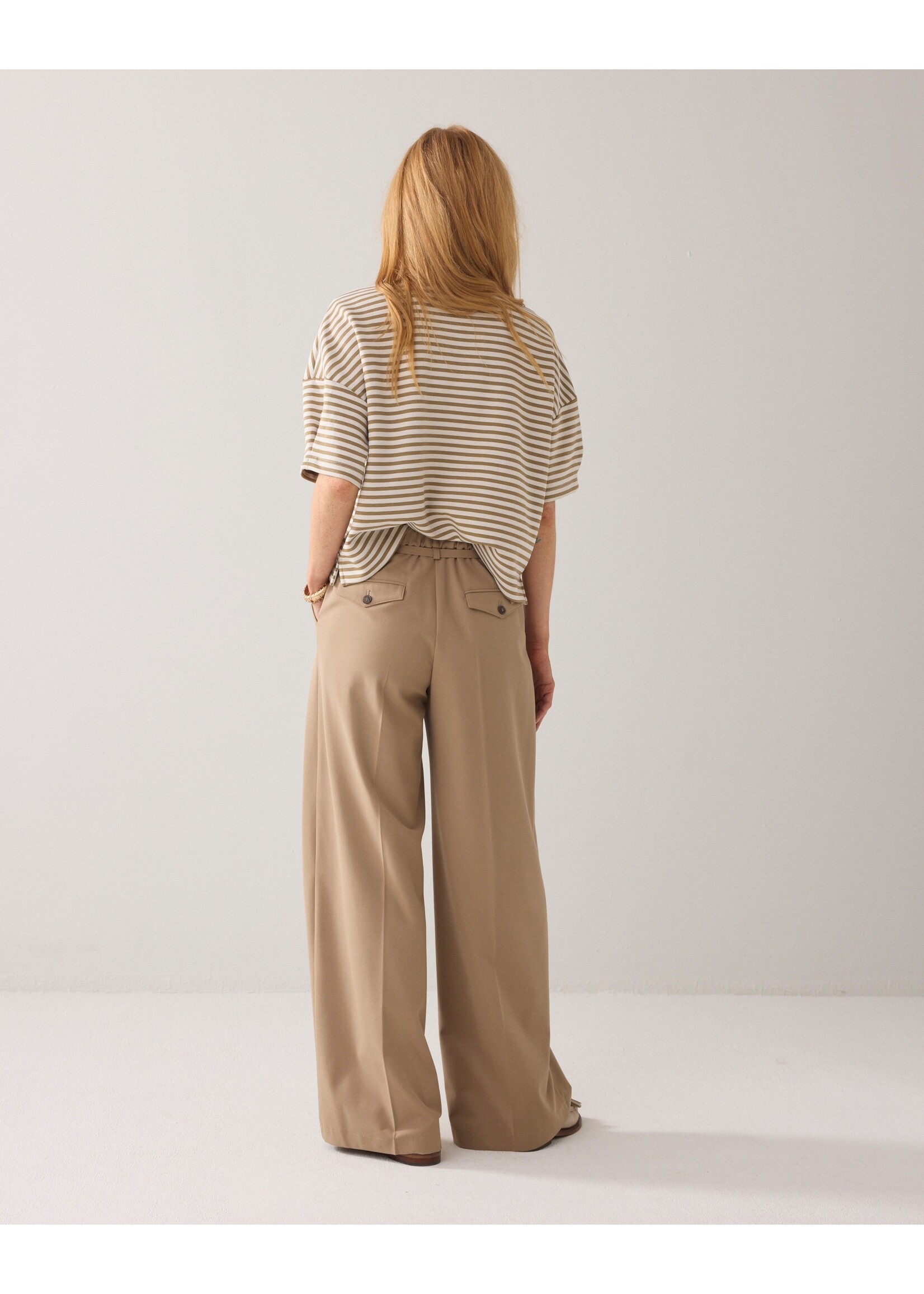 Summum Summum, Trousers Viscose blend, Khaki, Size: