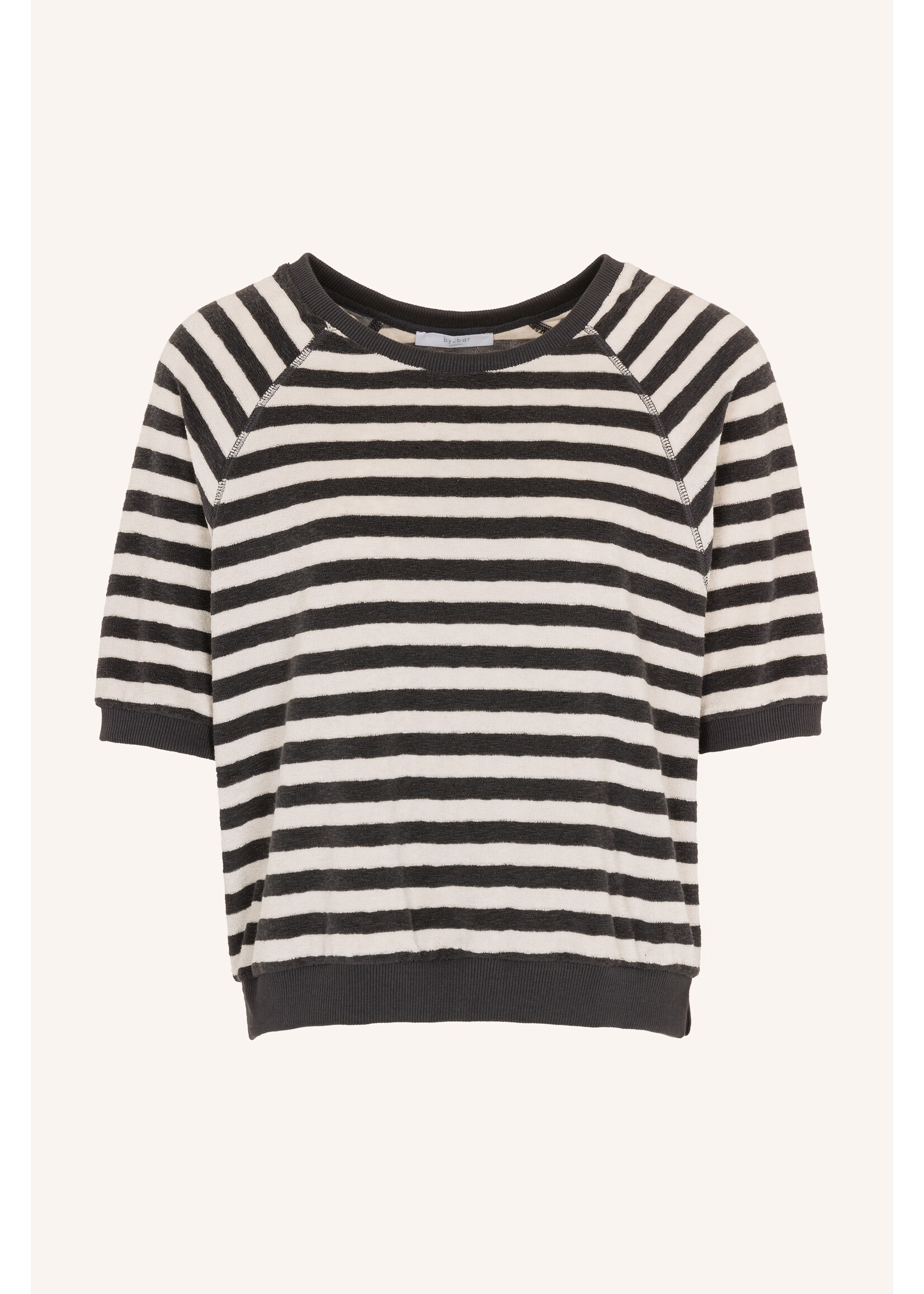 By-Bar By-Bar, neva slub stripe top, Jet black, Size: